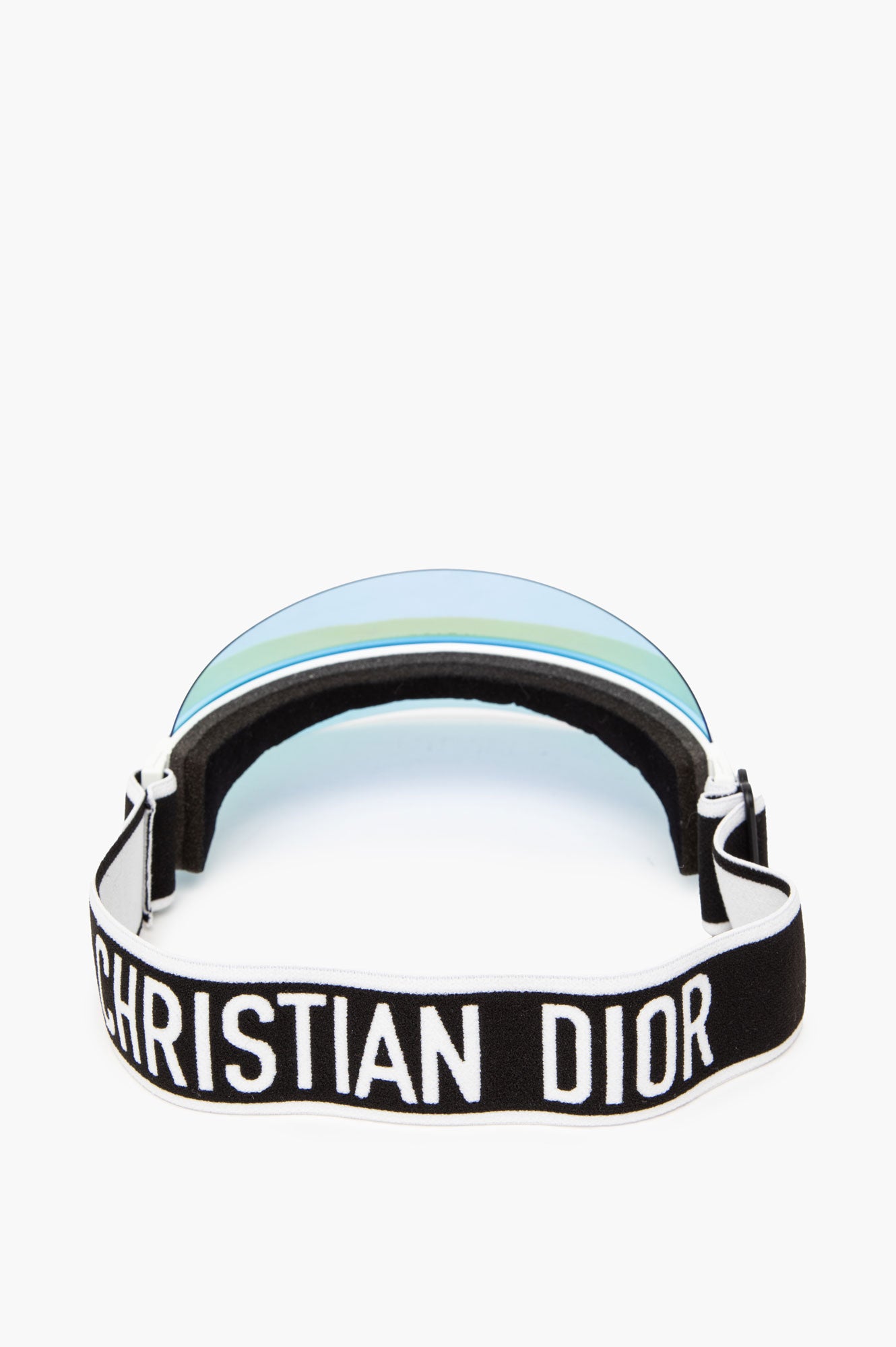 Christian Dior White/Iridescent Blue Reflective Visor
