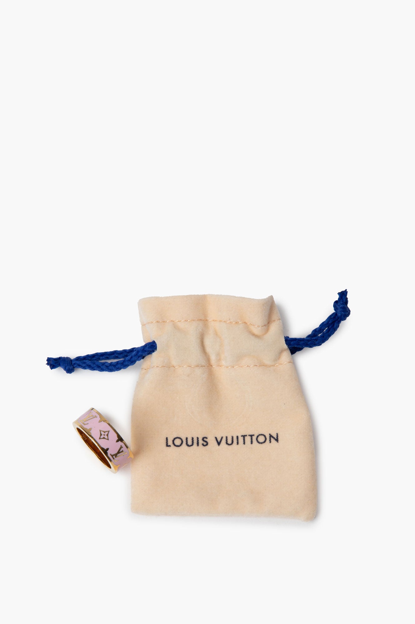 Louis Vuitton Flight Mode Nanogram Ring Pink Golden