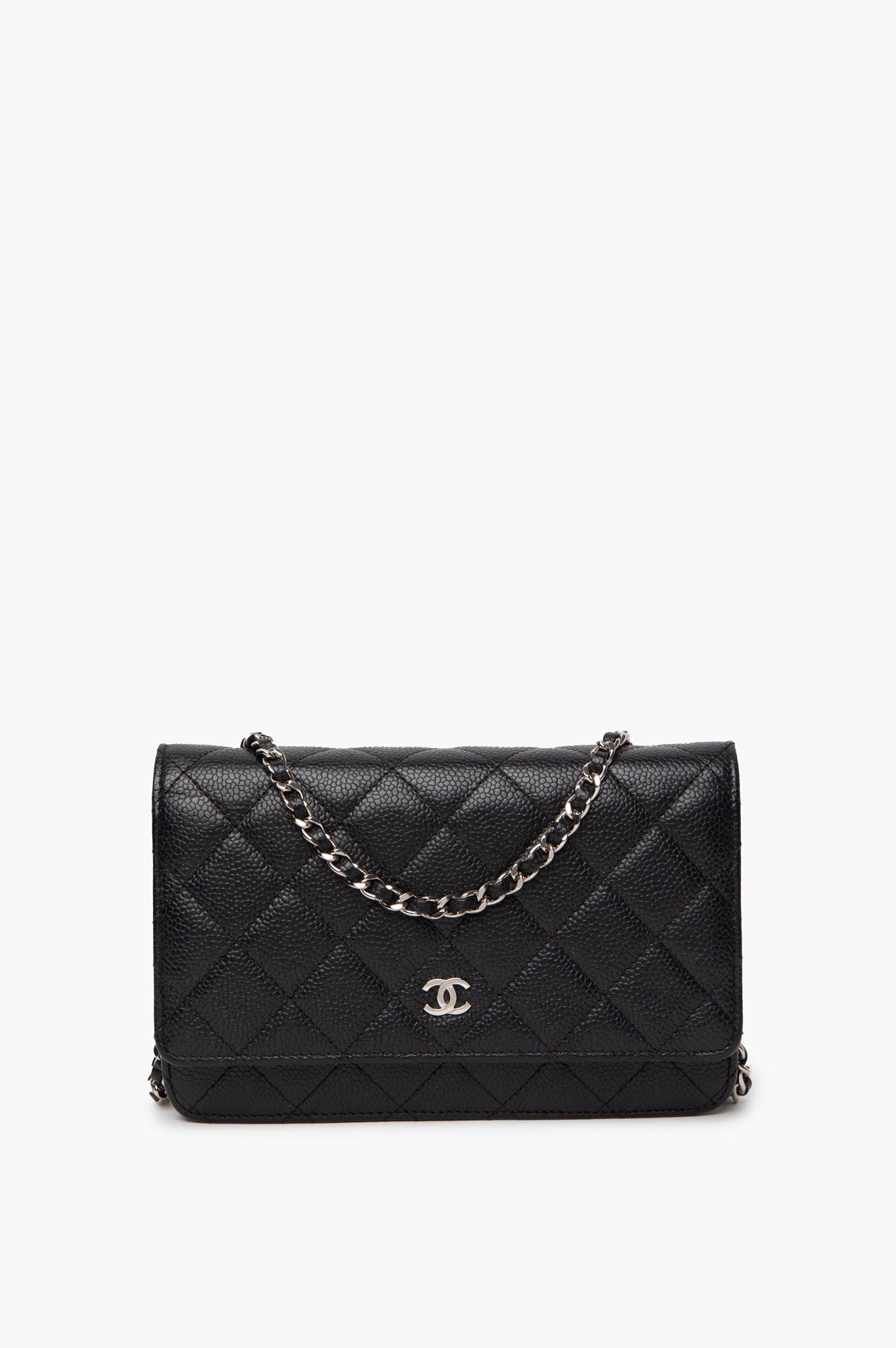Chanel Black Caviar Wallet On Chain