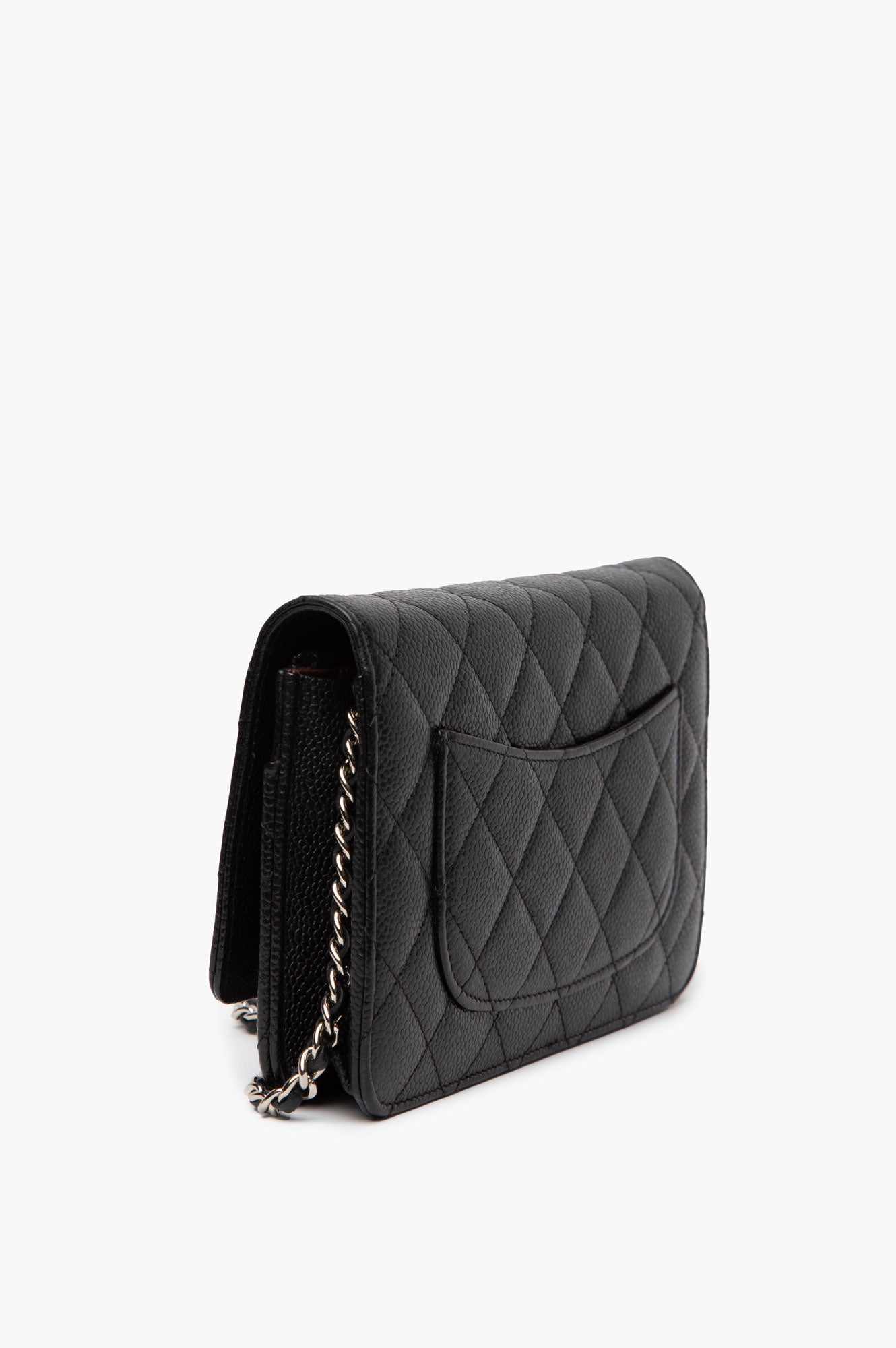 Chanel Black Caviar Wallet On Chain