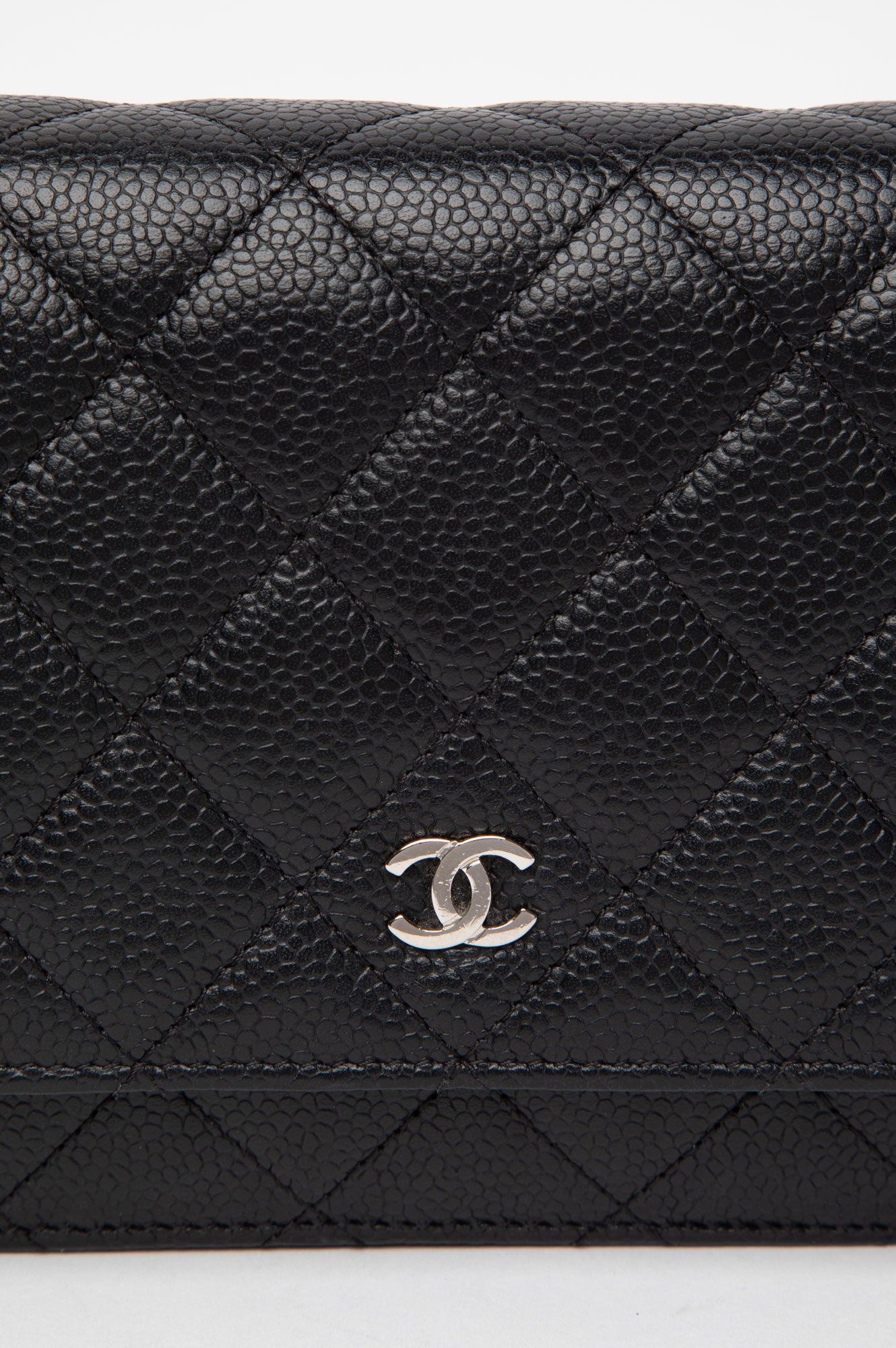 Chanel Black Caviar Wallet On Chain