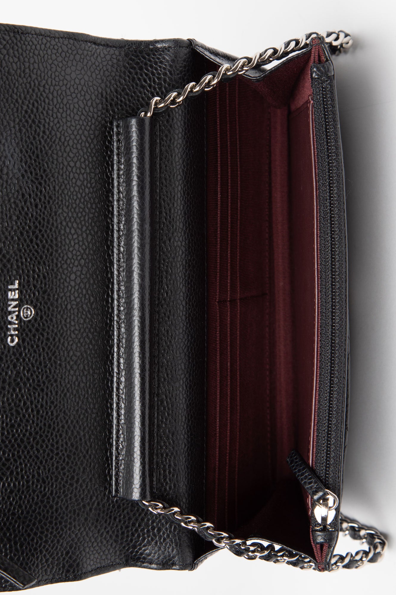 Chanel Black Caviar Wallet On Chain