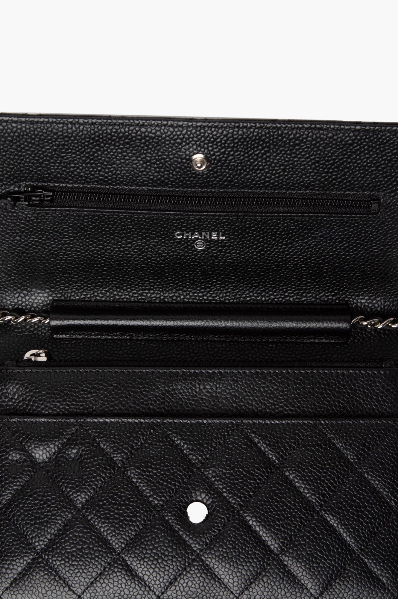 Chanel Black Caviar Wallet On Chain
