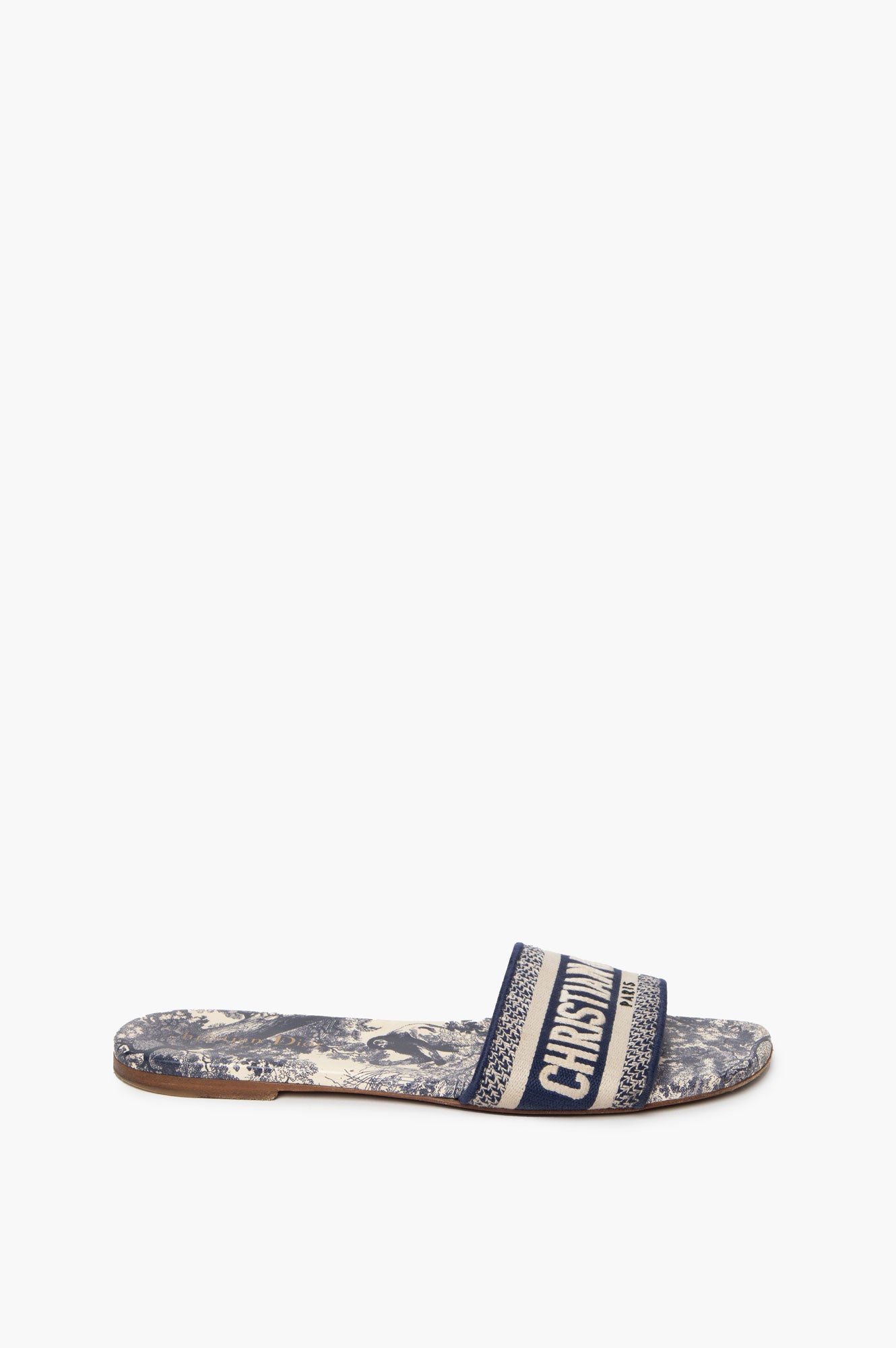 Christian Dior Blue Dway Slides Size 39