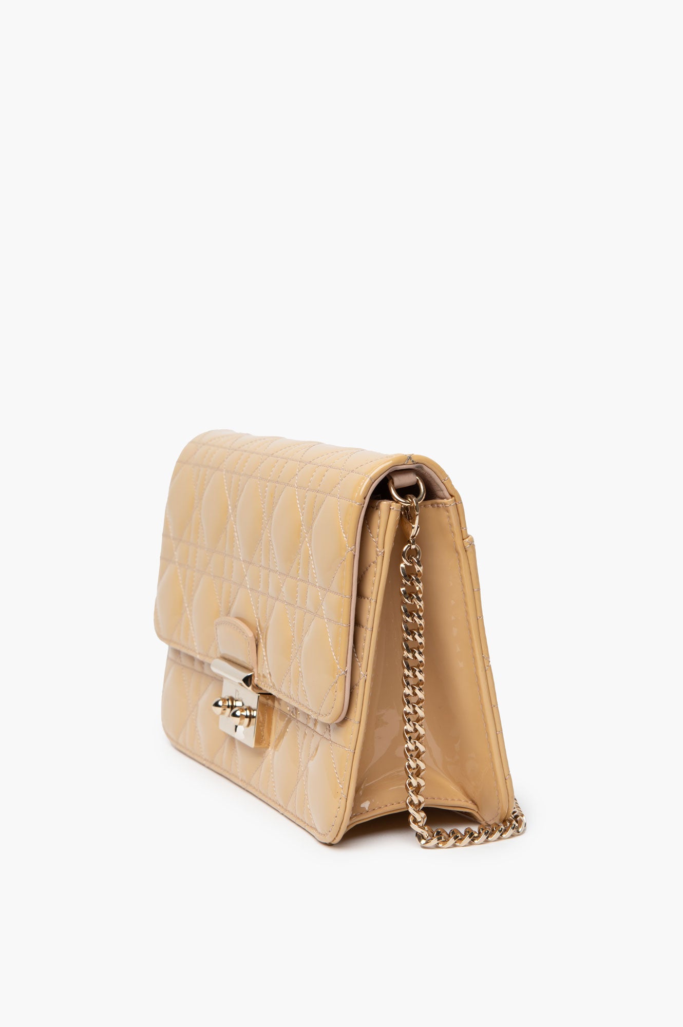 Christian Dior Miss Dior Yellow Patent Crossbody Bag