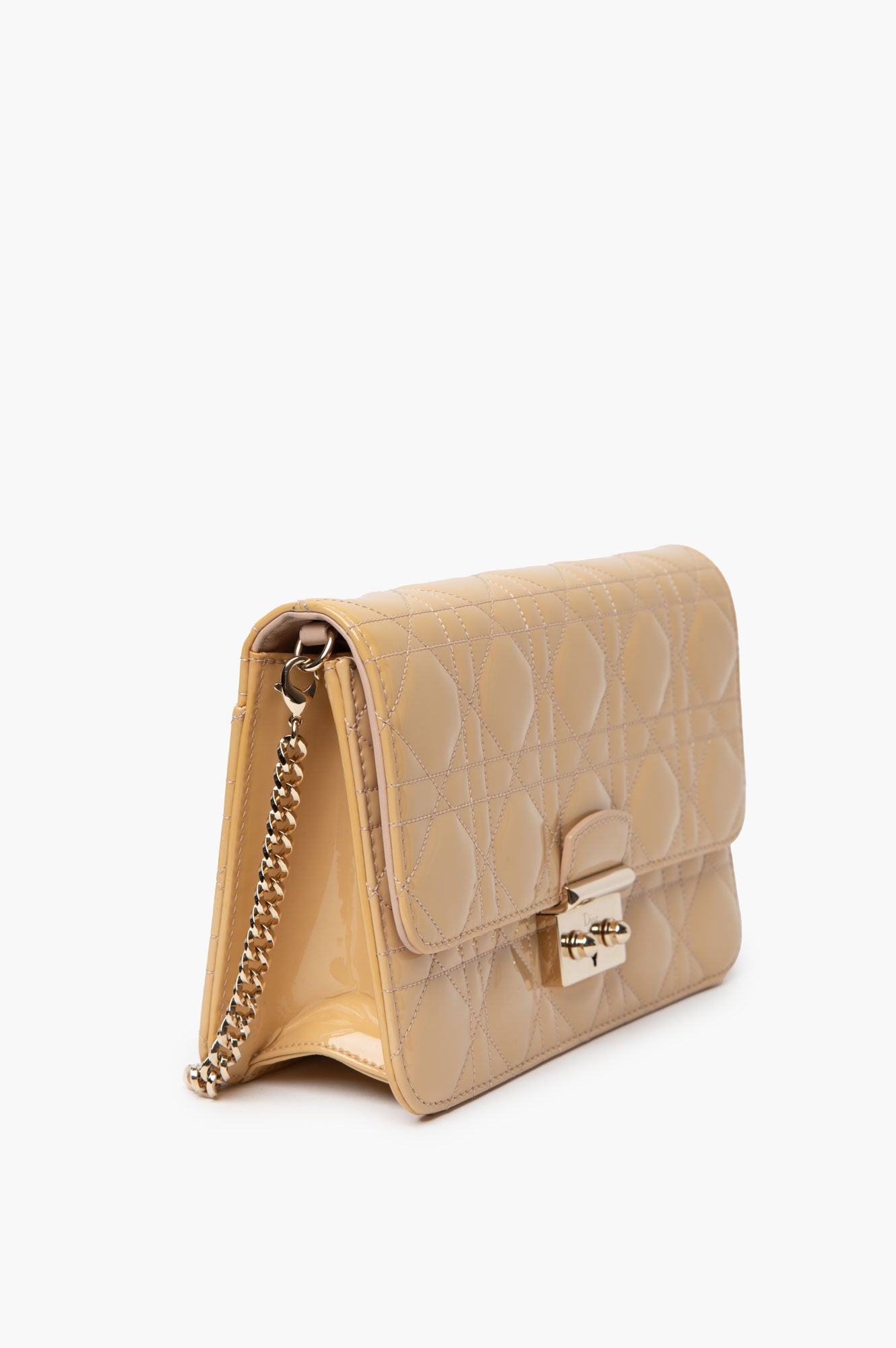 Christian Dior Miss Dior Yellow Patent Crossbody Bag