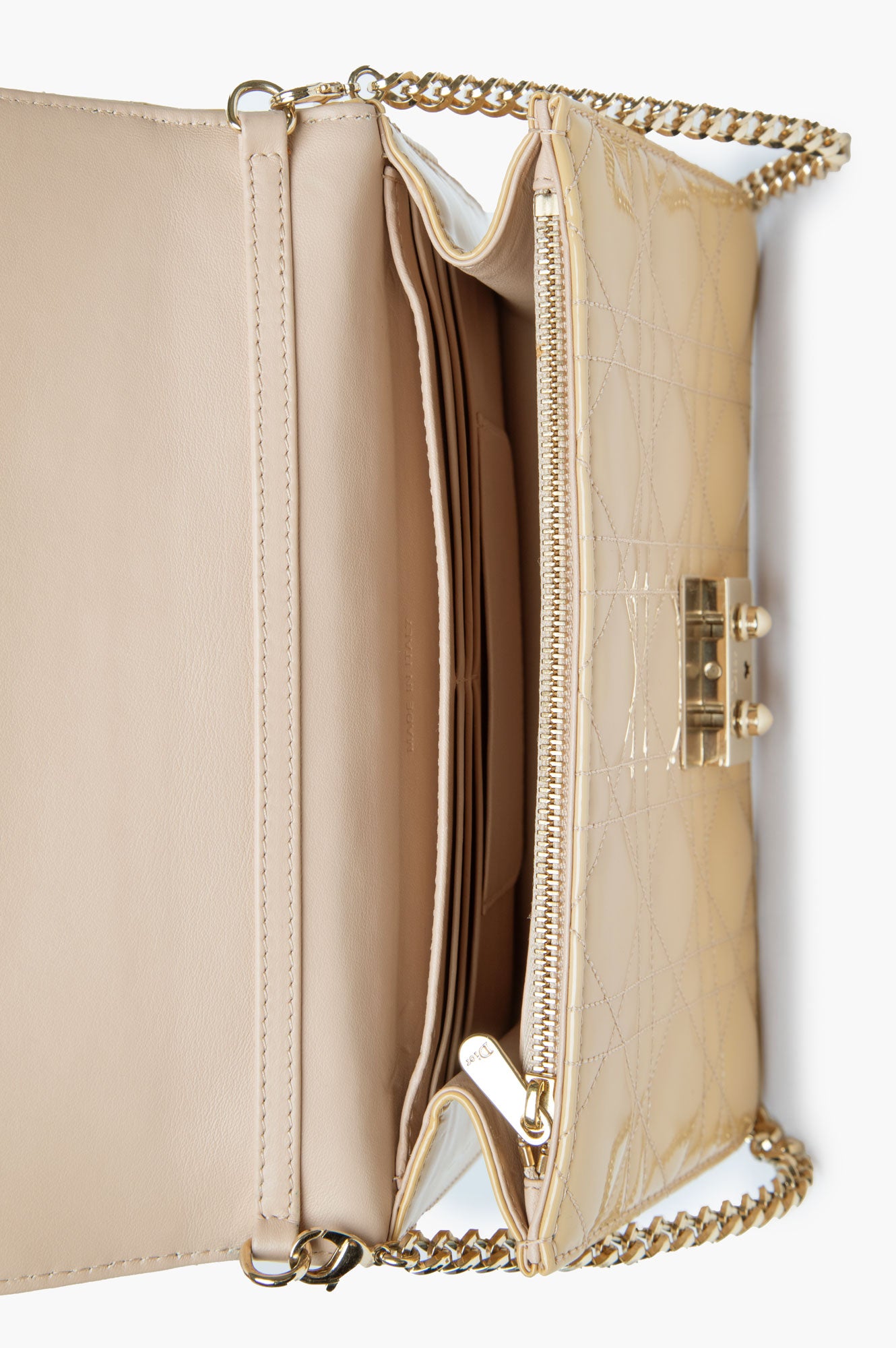 Christian Dior Miss Dior Yellow Patent Crossbody Bag