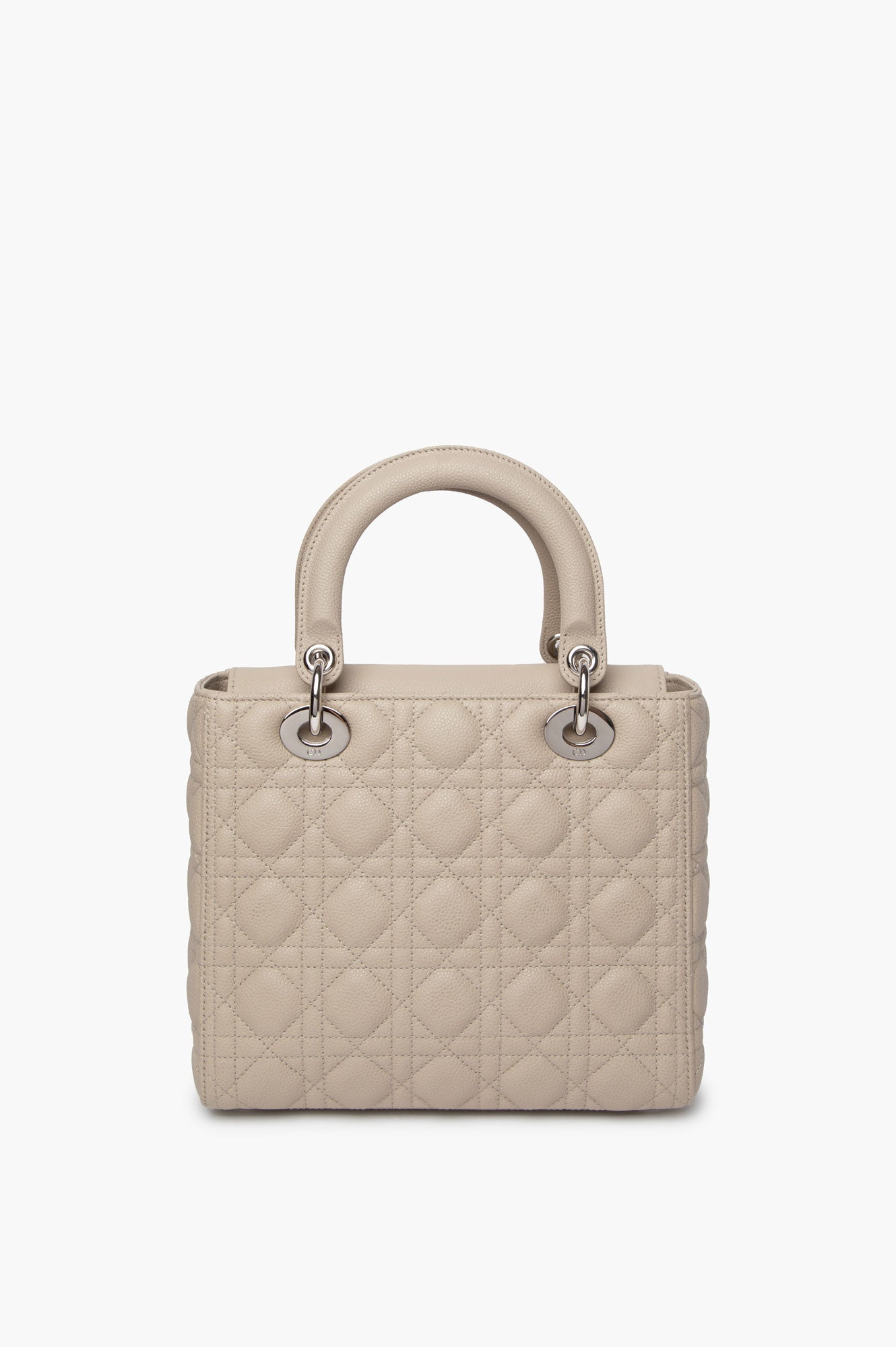 Christian Dior Beige Lady Dior CalfSkin Medium Bag