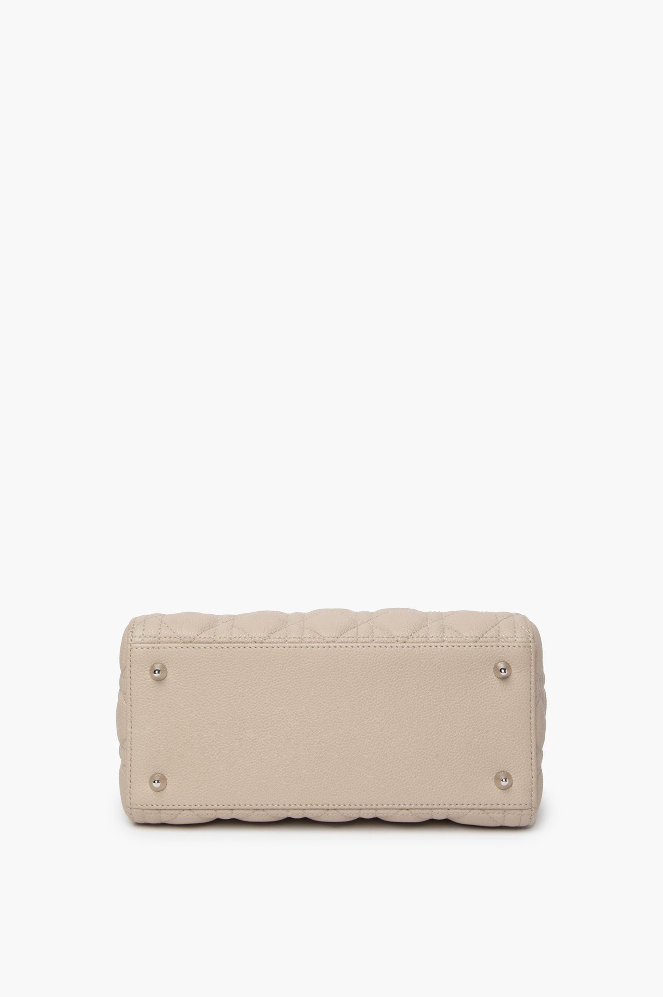 Christian Dior Beige Lady Dior CalfSkin Medium Bag