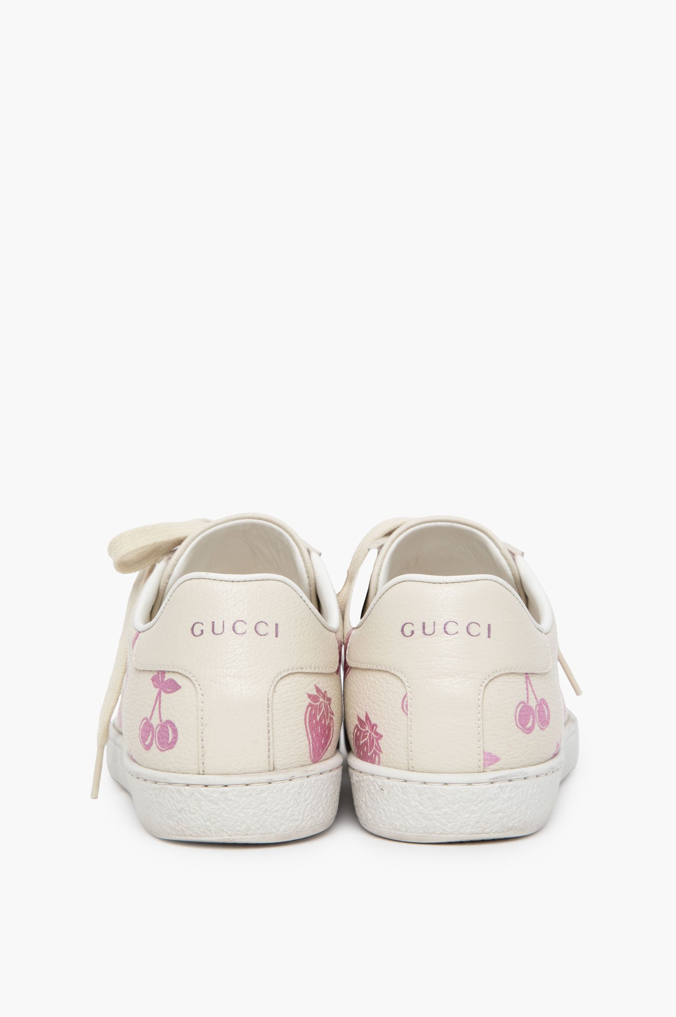 Gucci Metallic Pink Strawberry & Cherry Sneaker Size 37.5