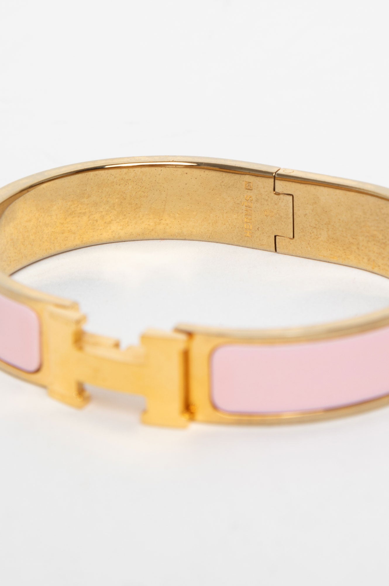 Hermès Pink/Yellow Gold Clic H Bracelet