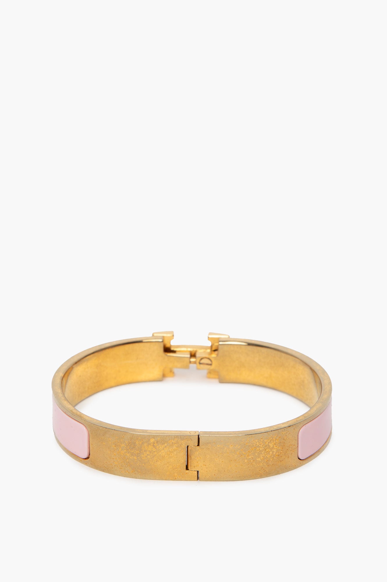 Hermès Pink/Yellow Gold Clic H Bracelet