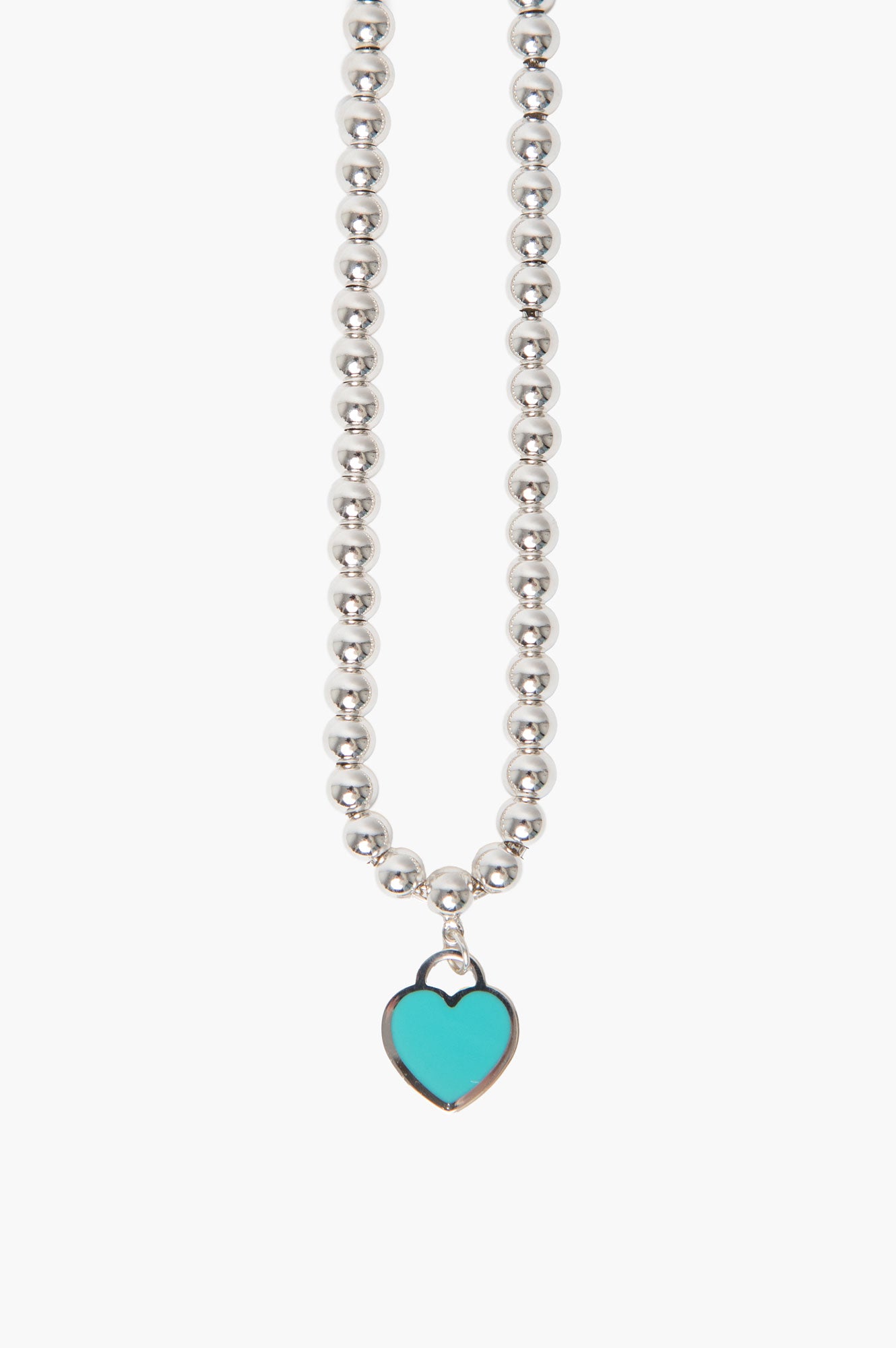 Tiffany & Co. Return To Tiffany Blue Heart Tag Bead Bracelet