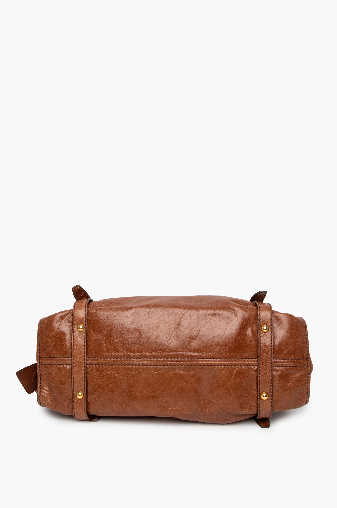Miu Miu Brown Vitello Leather Shoulder Bag