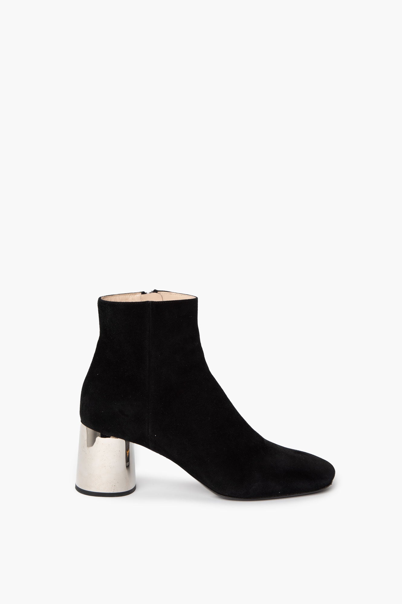 Prada Black Suede Ankle Boots Size 37.5