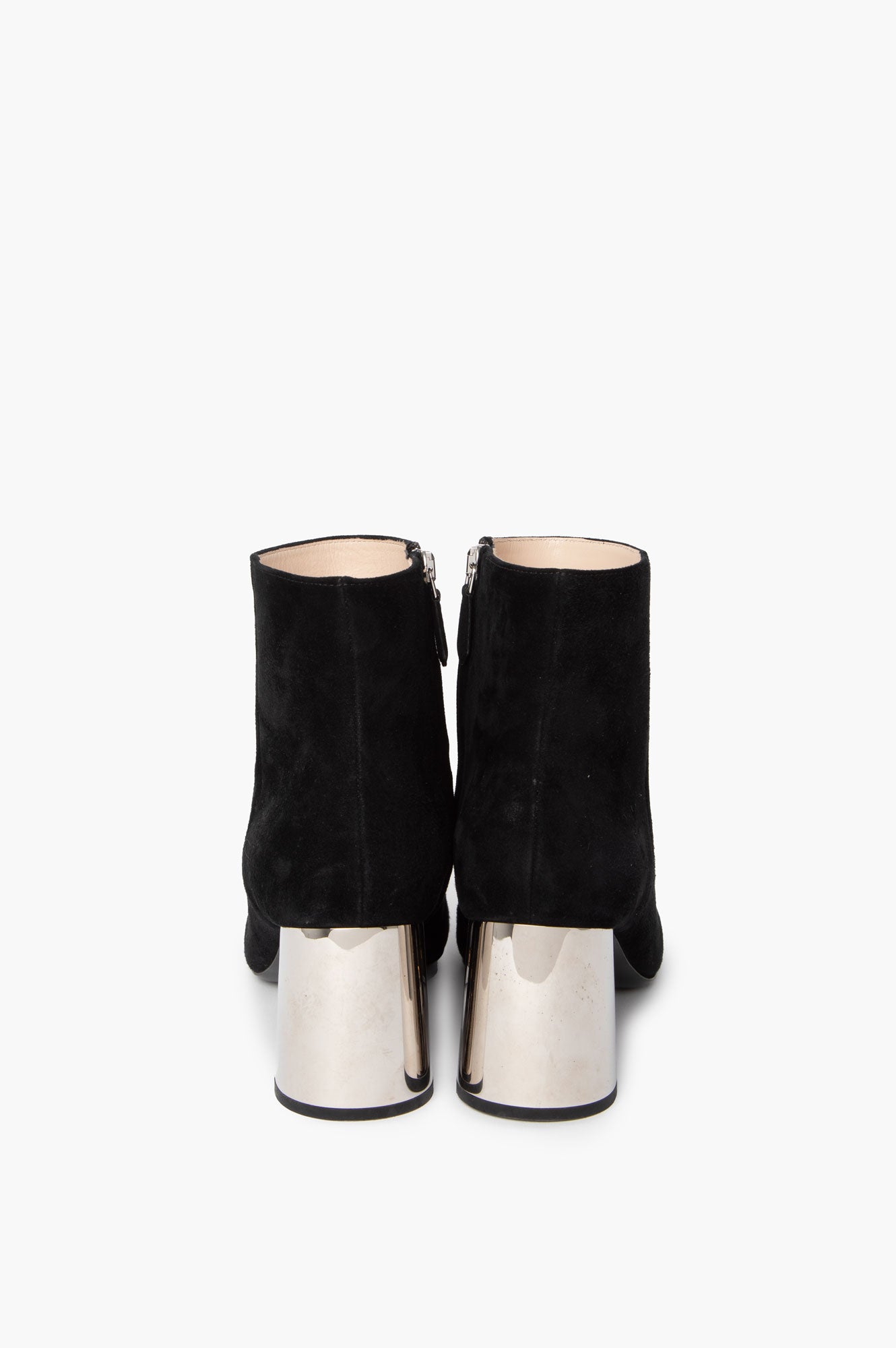 Prada Black Suede Ankle Boots Size 37.5