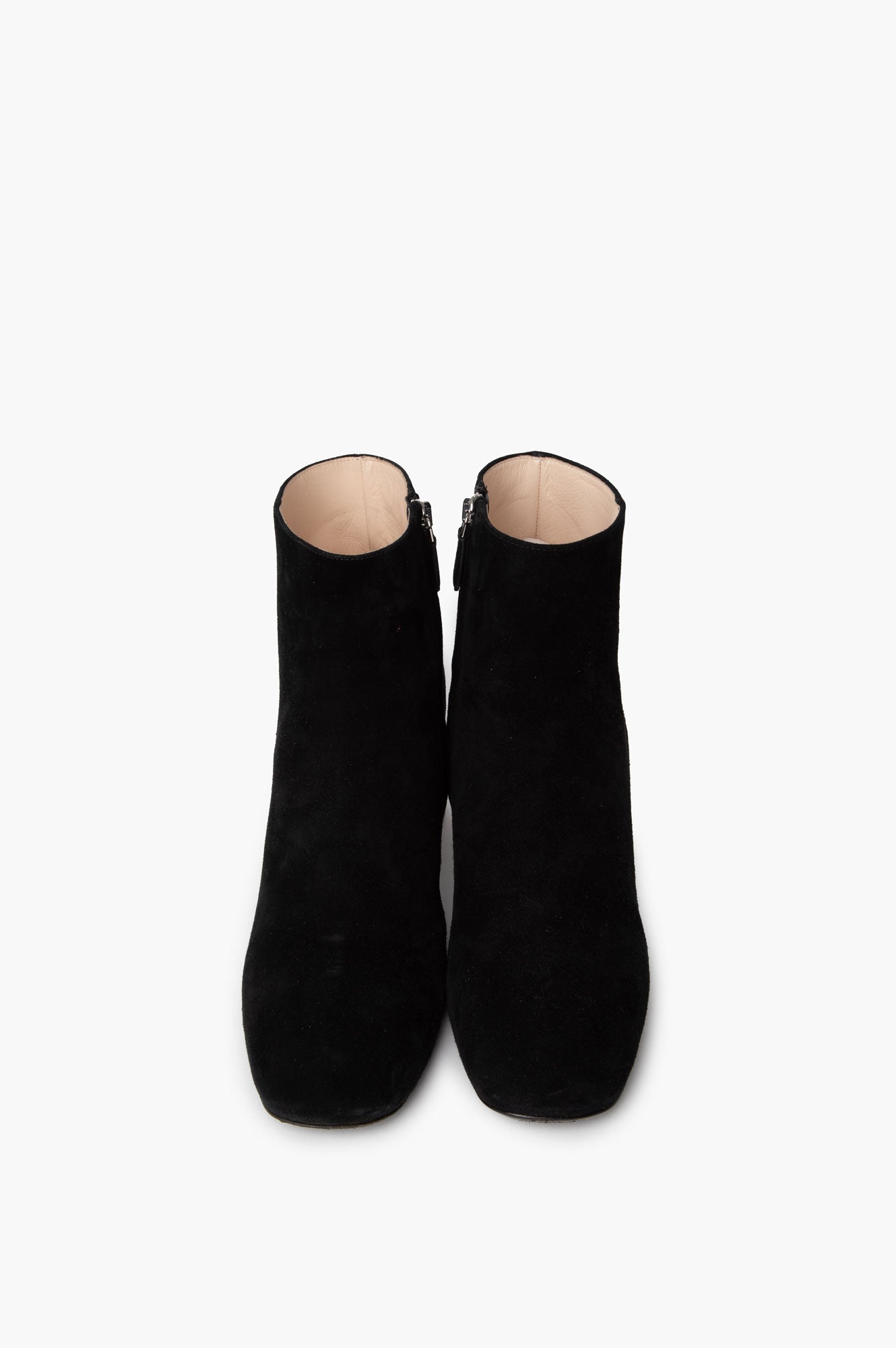 Prada Black Suede Ankle Boots Size 37.5