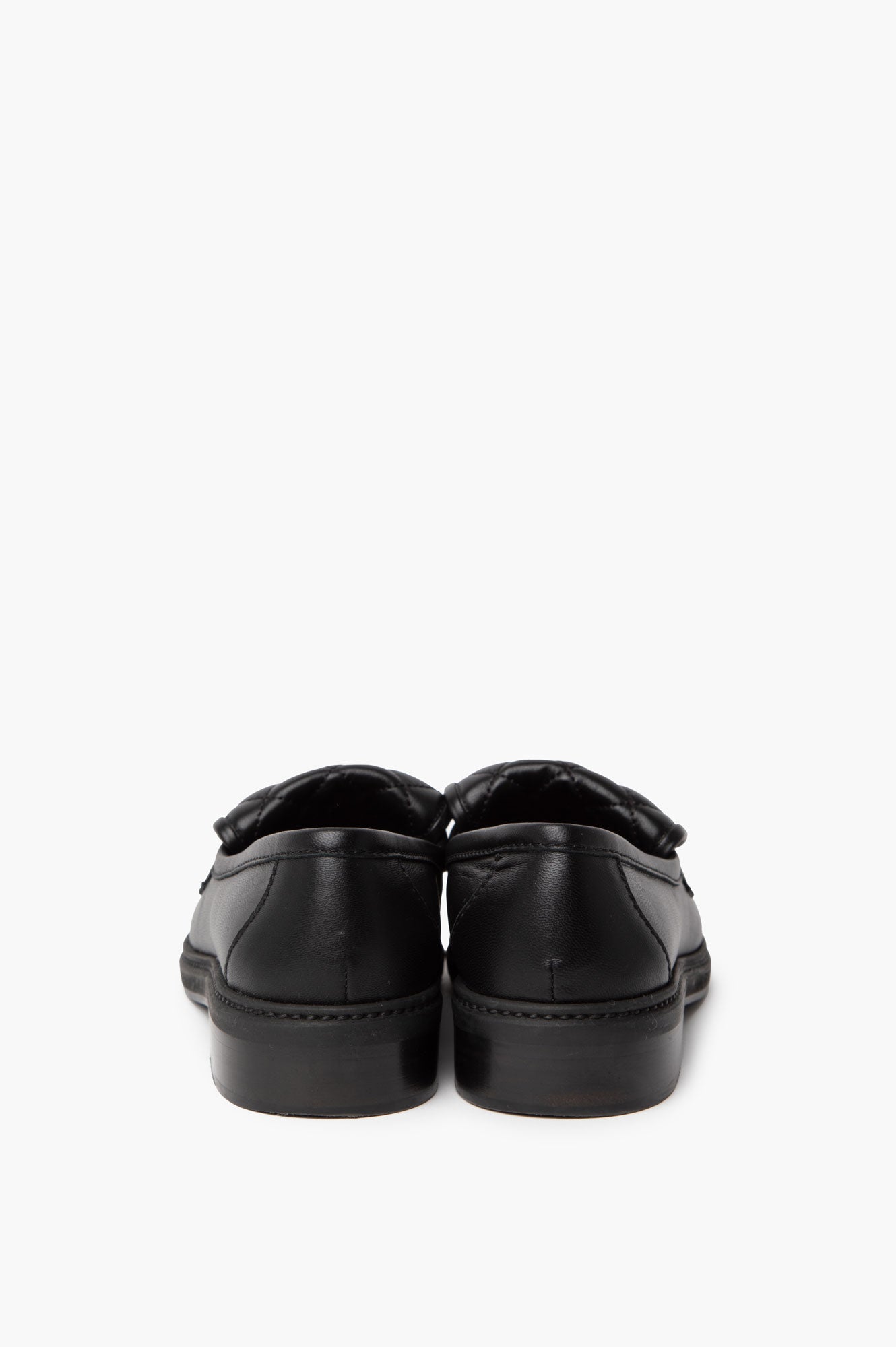 Chanel Interlocking CC Logo Lambskin Loafers 38