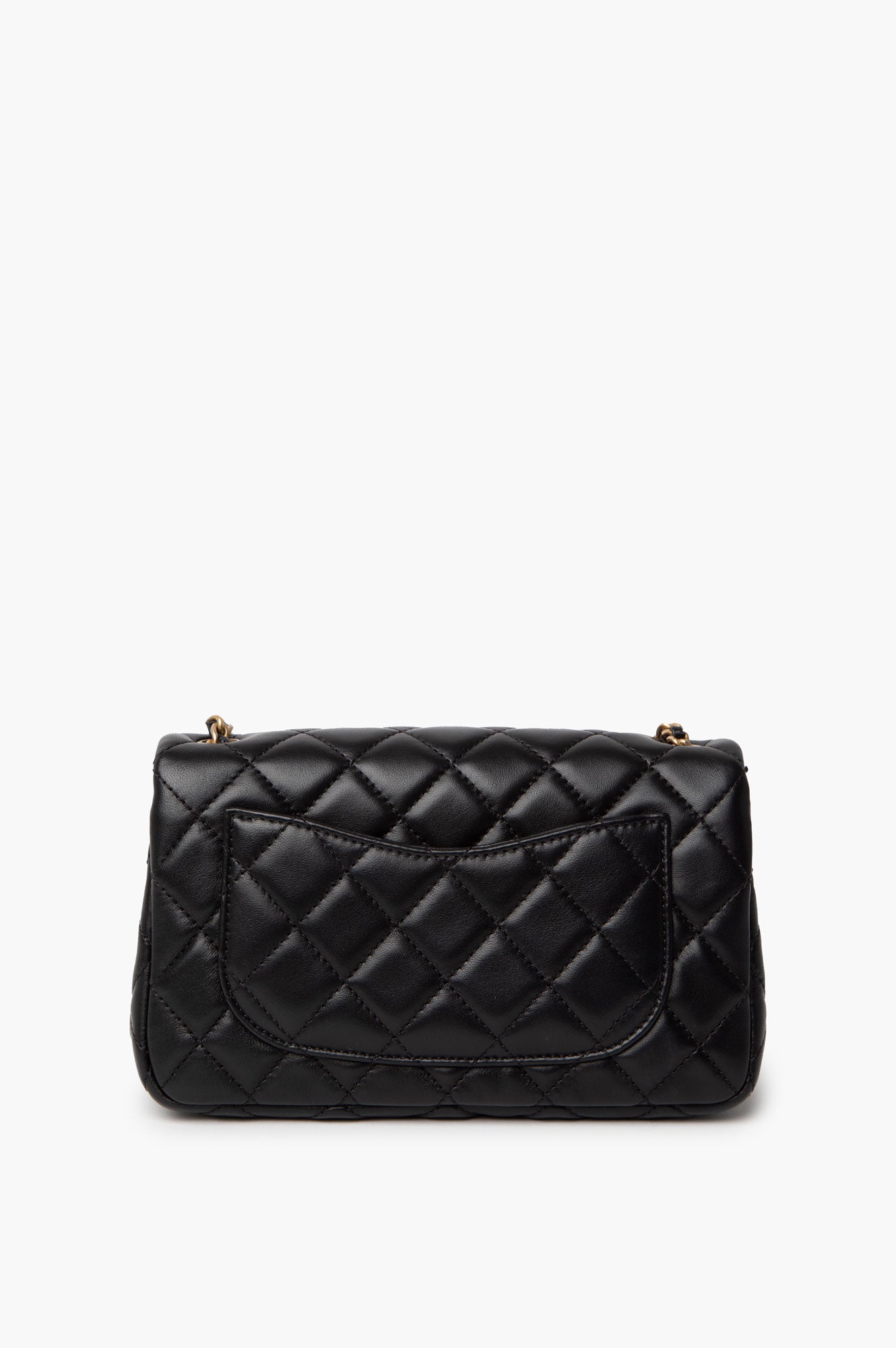 Chanel 2021 Black Mini Rectangle Pearl Crush Flap Bag