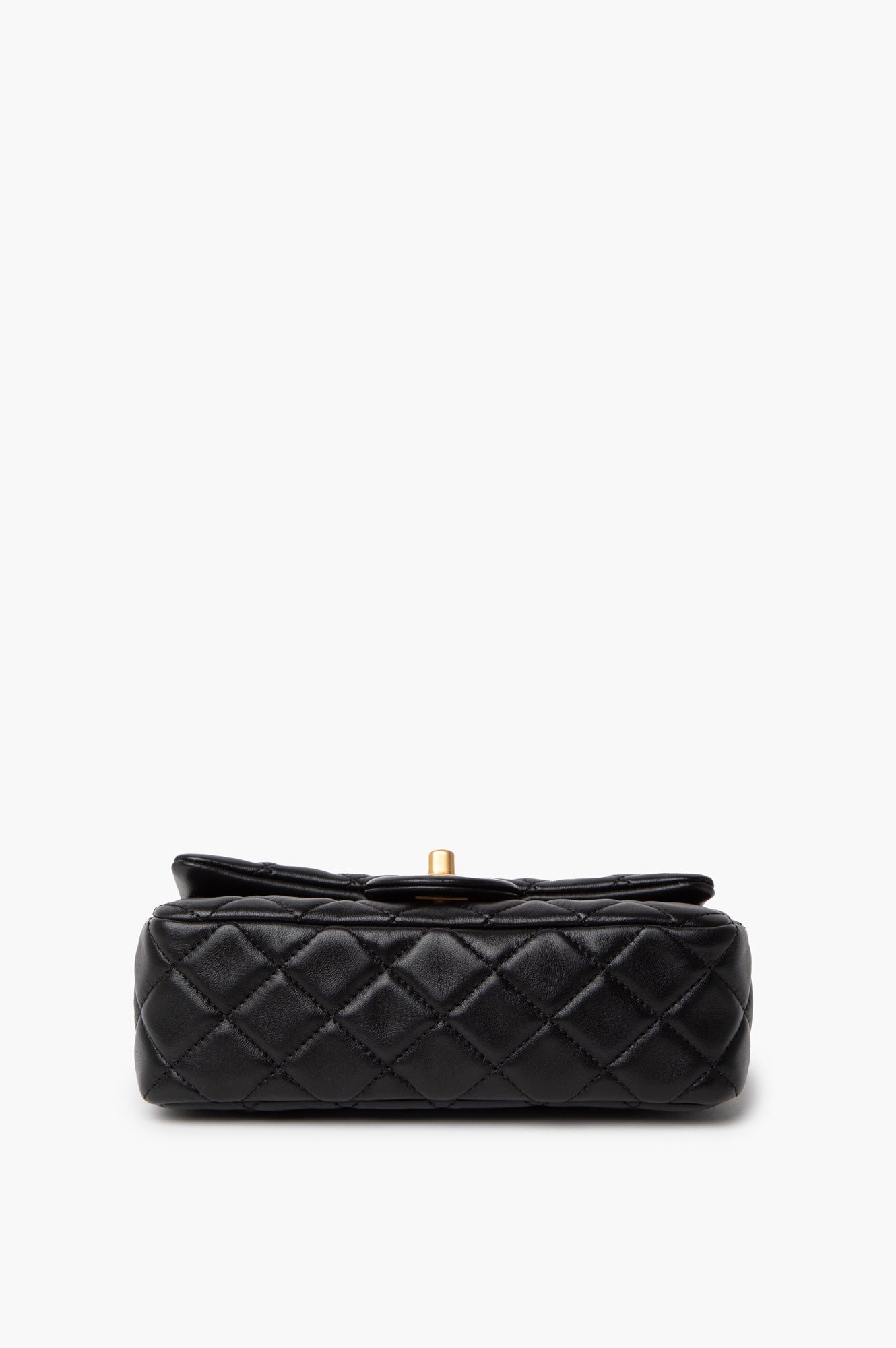 Chanel 2021 Black Mini Rectangle Pearl Crush Flap Bag