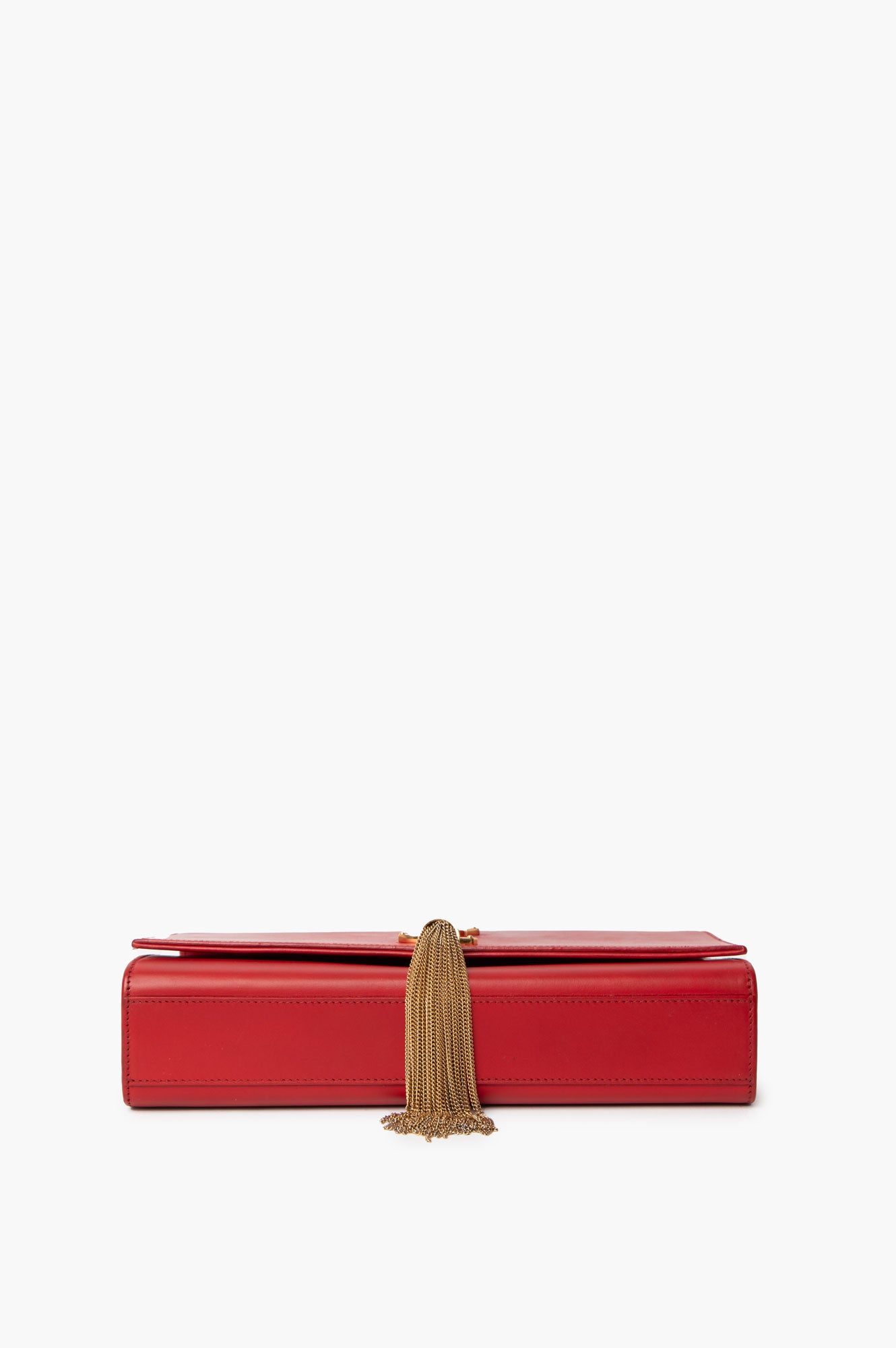 Saint Laurent Red Calfskin Medium Classic Kate Tassel Bag