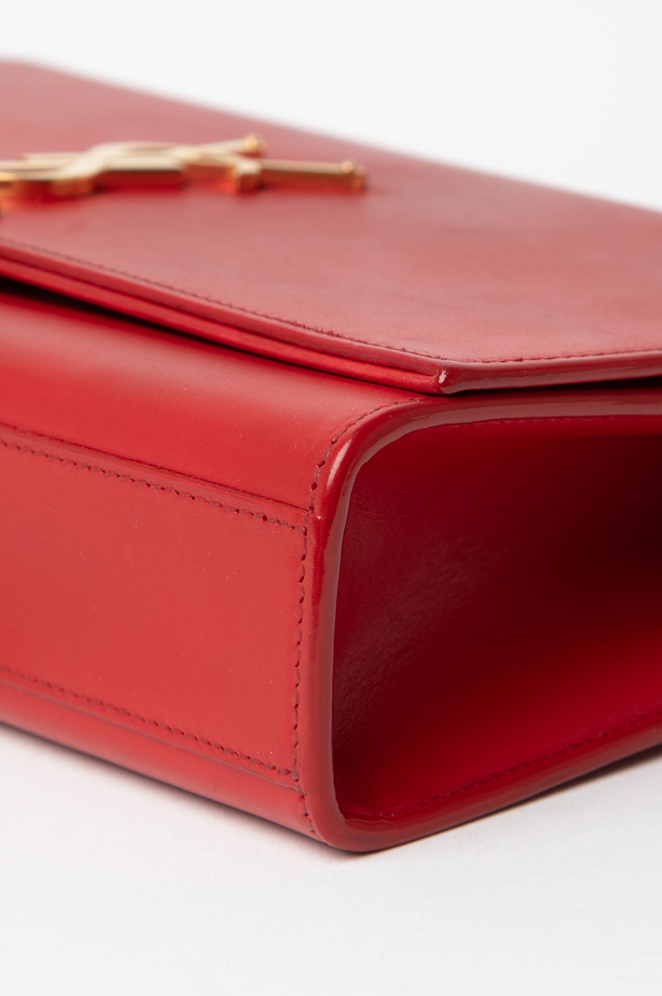 Saint Laurent Red Calfskin Medium Classic Kate Tassel Bag