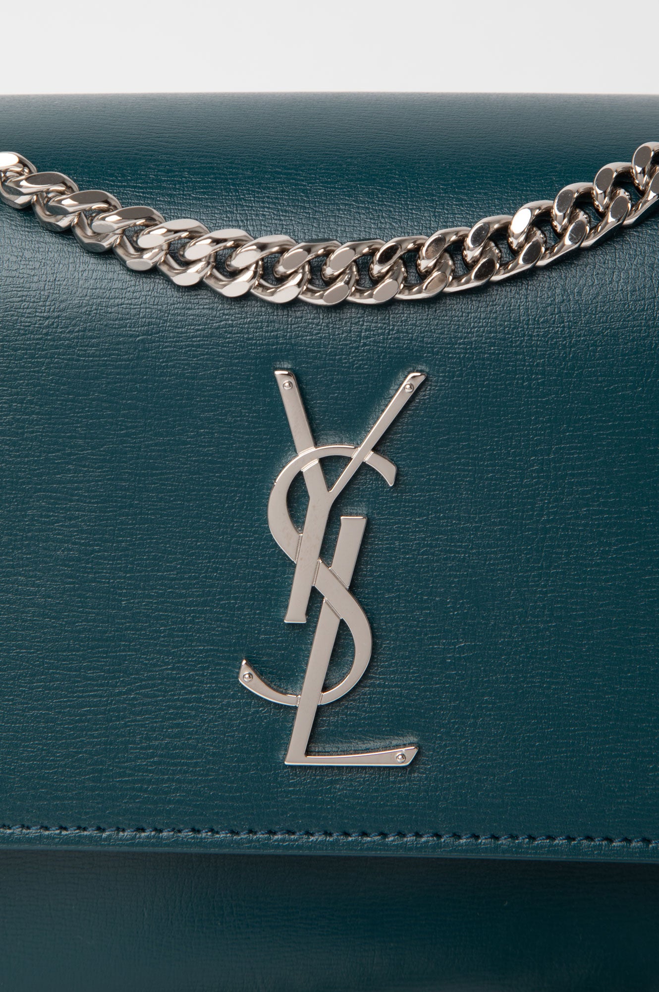 Saint Laurent Teal Medium Sunset Shoulder Bag