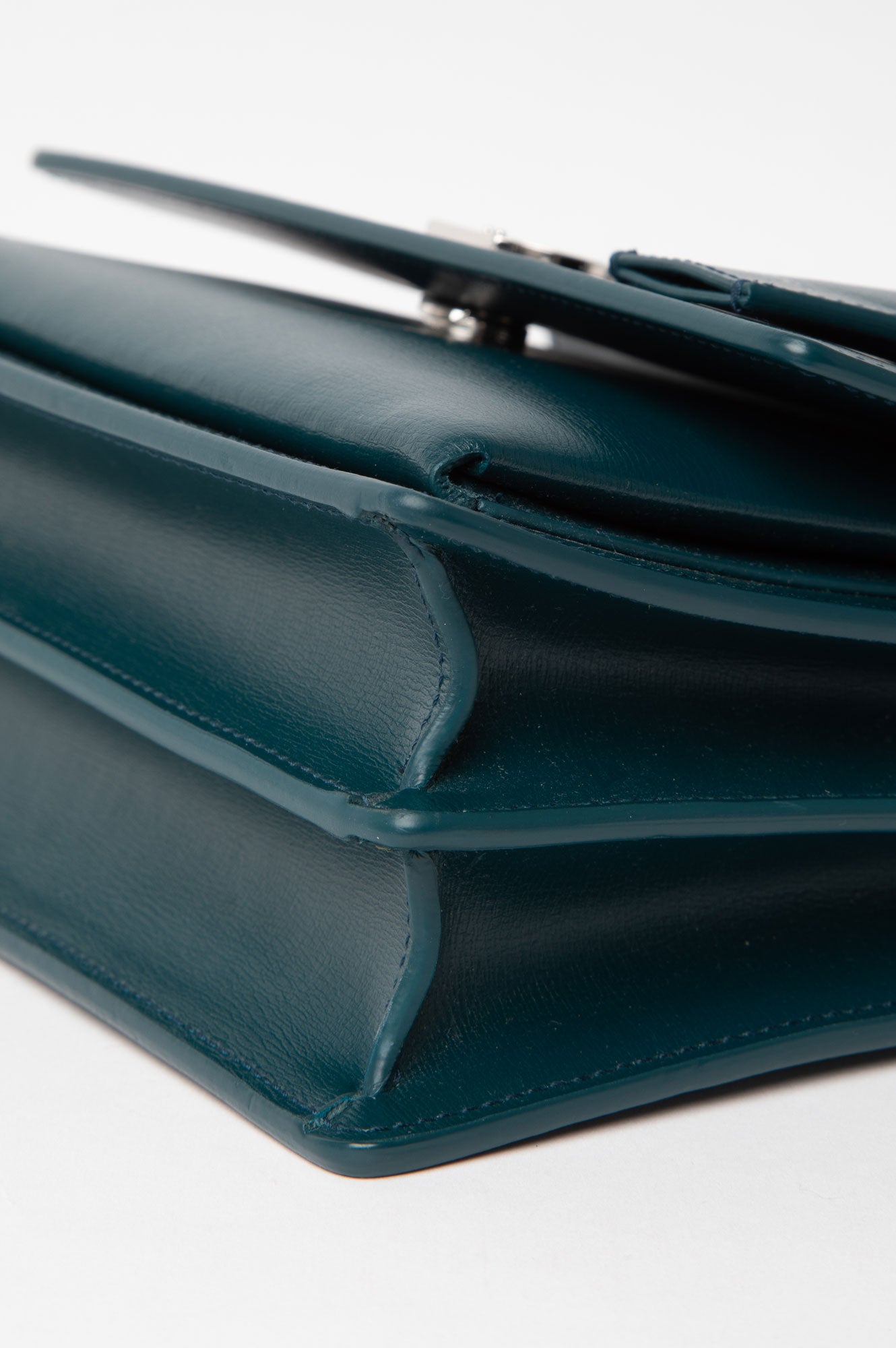 Saint Laurent Teal Medium Sunset Shoulder Bag