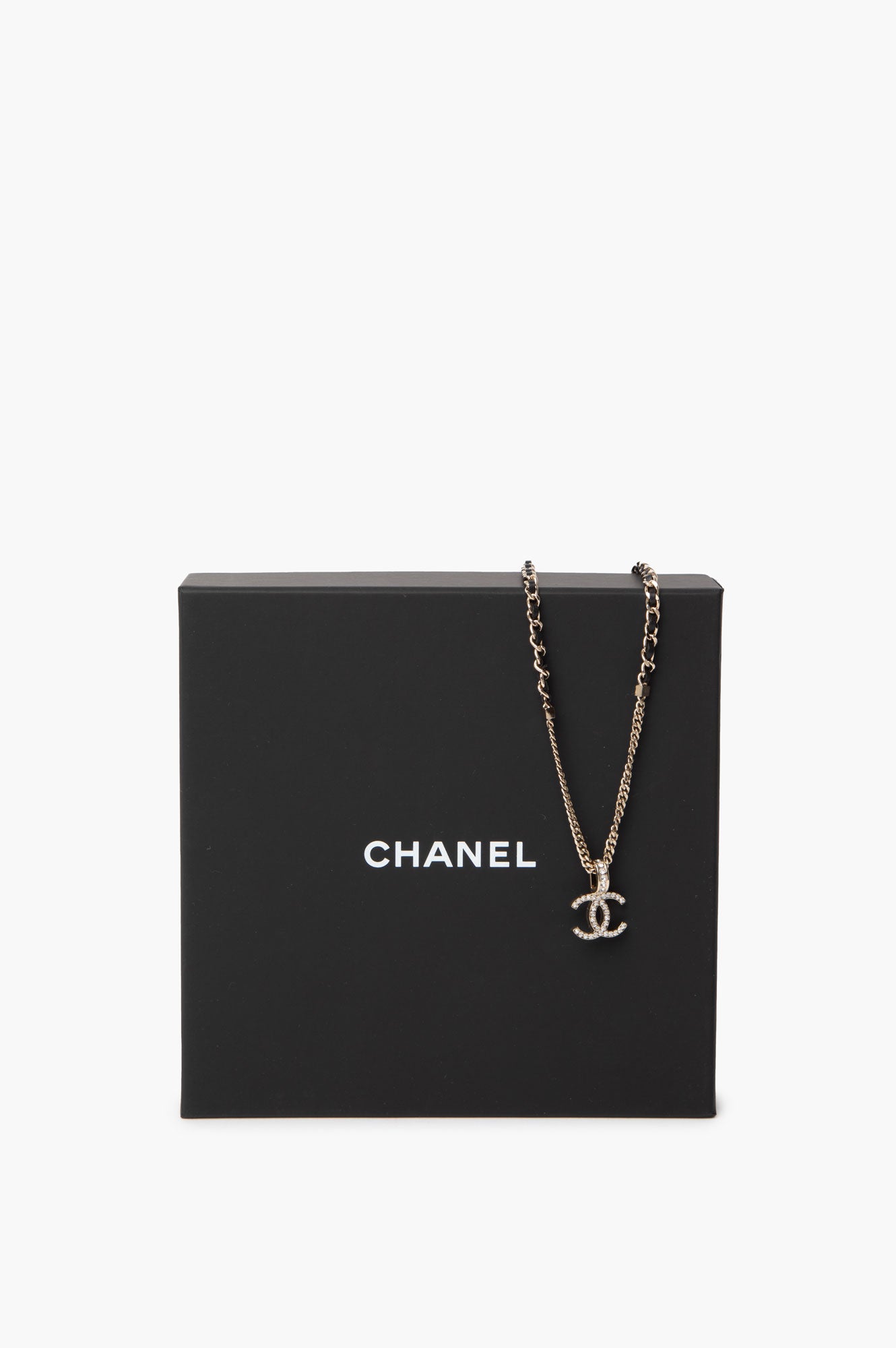 Chanel 24P Crystal CC Logo Necklace