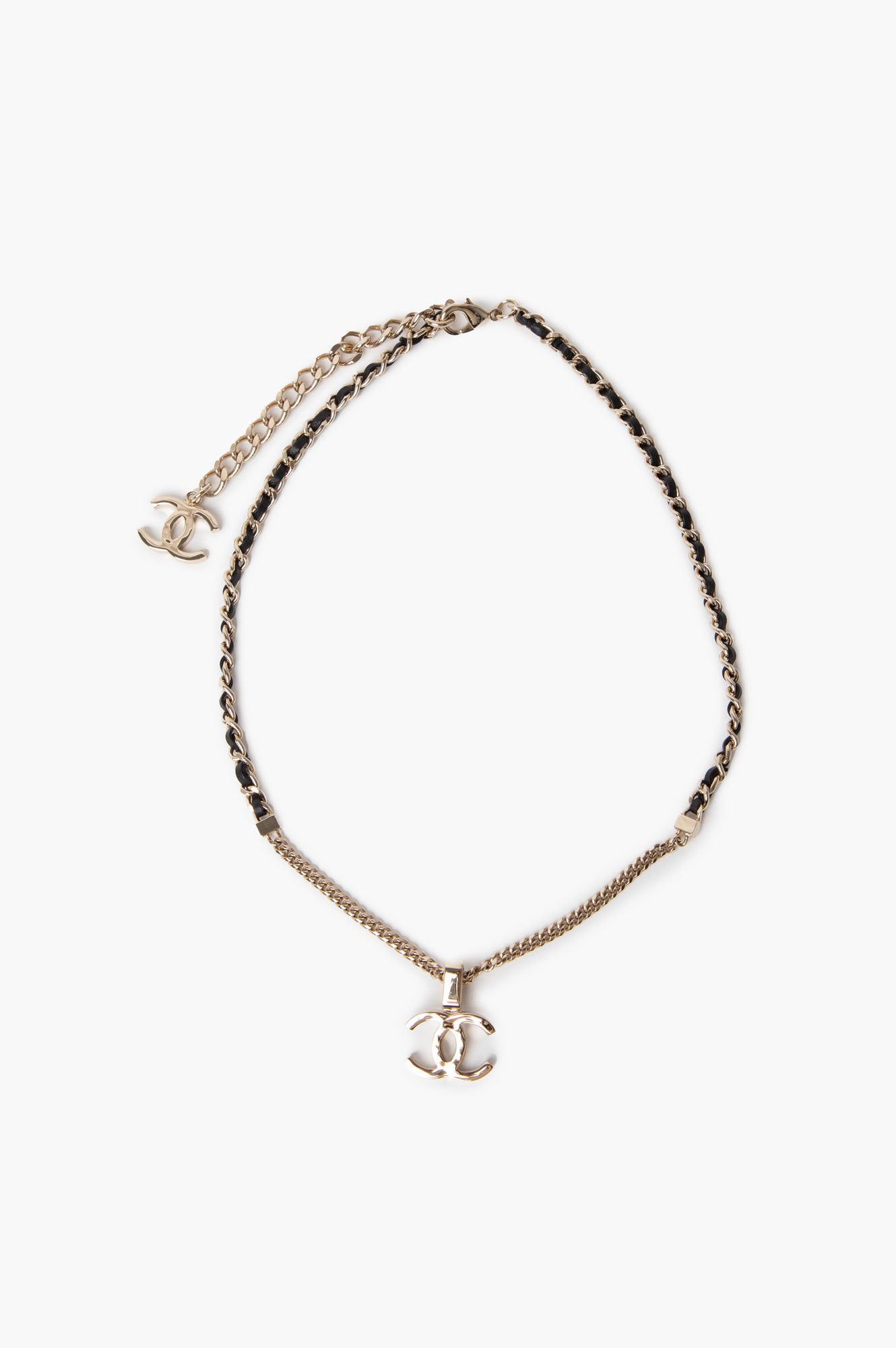 Chanel 24P Crystal CC Logo Necklace