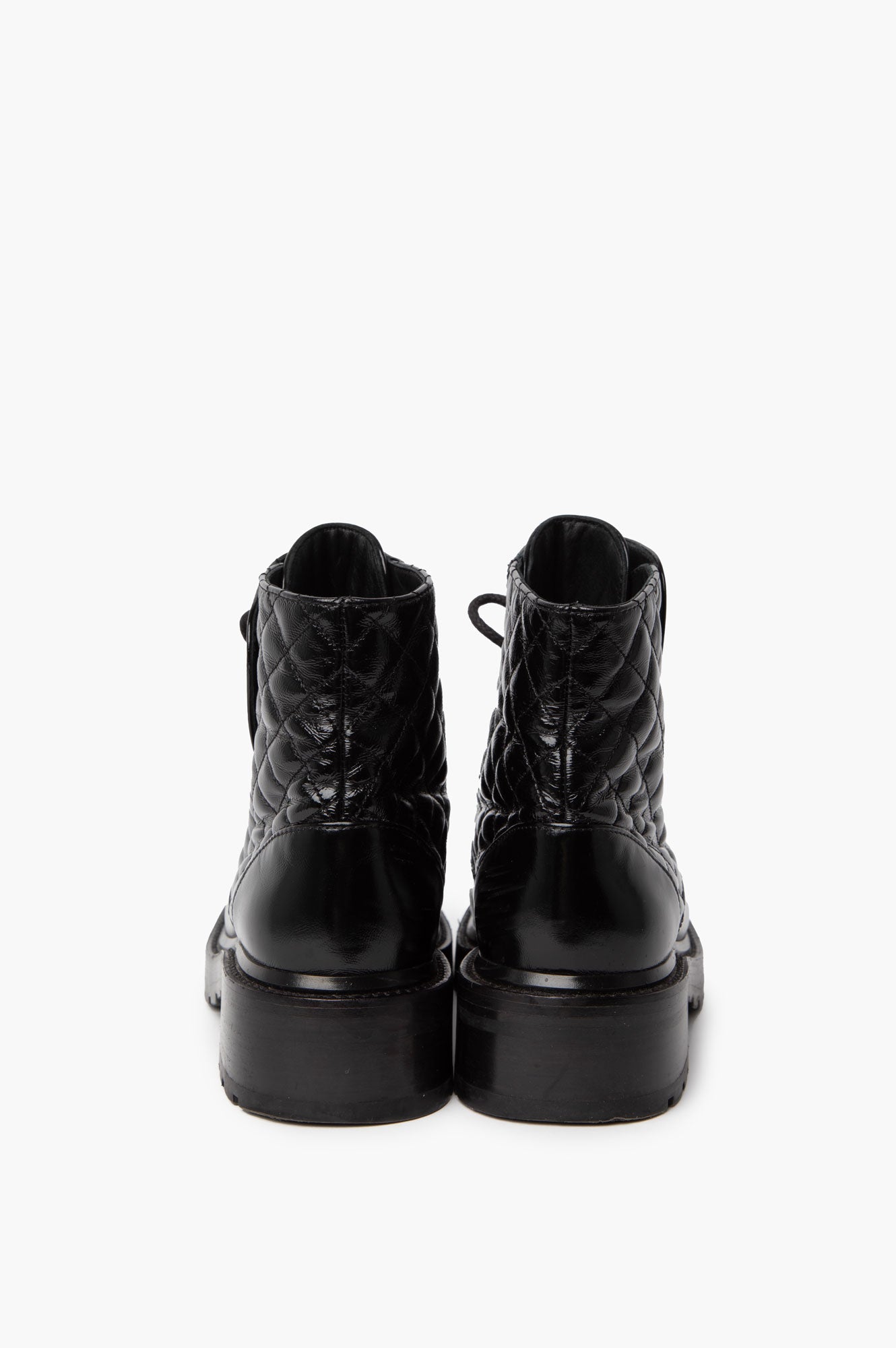 Chanel 2021 Interlocking CC Logo Combat Boots