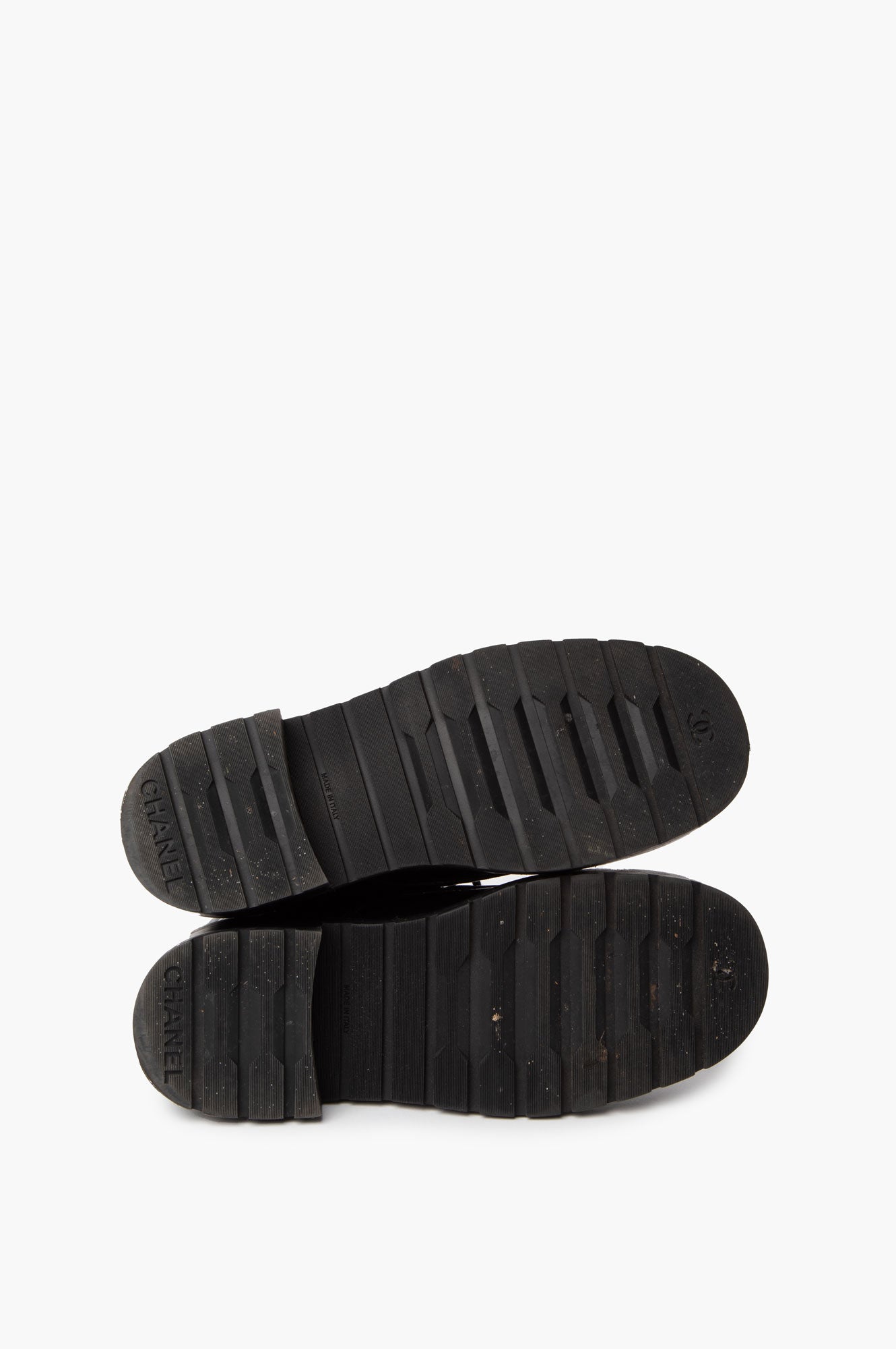 Chanel 2021 Interlocking CC Logo Combat Boots
