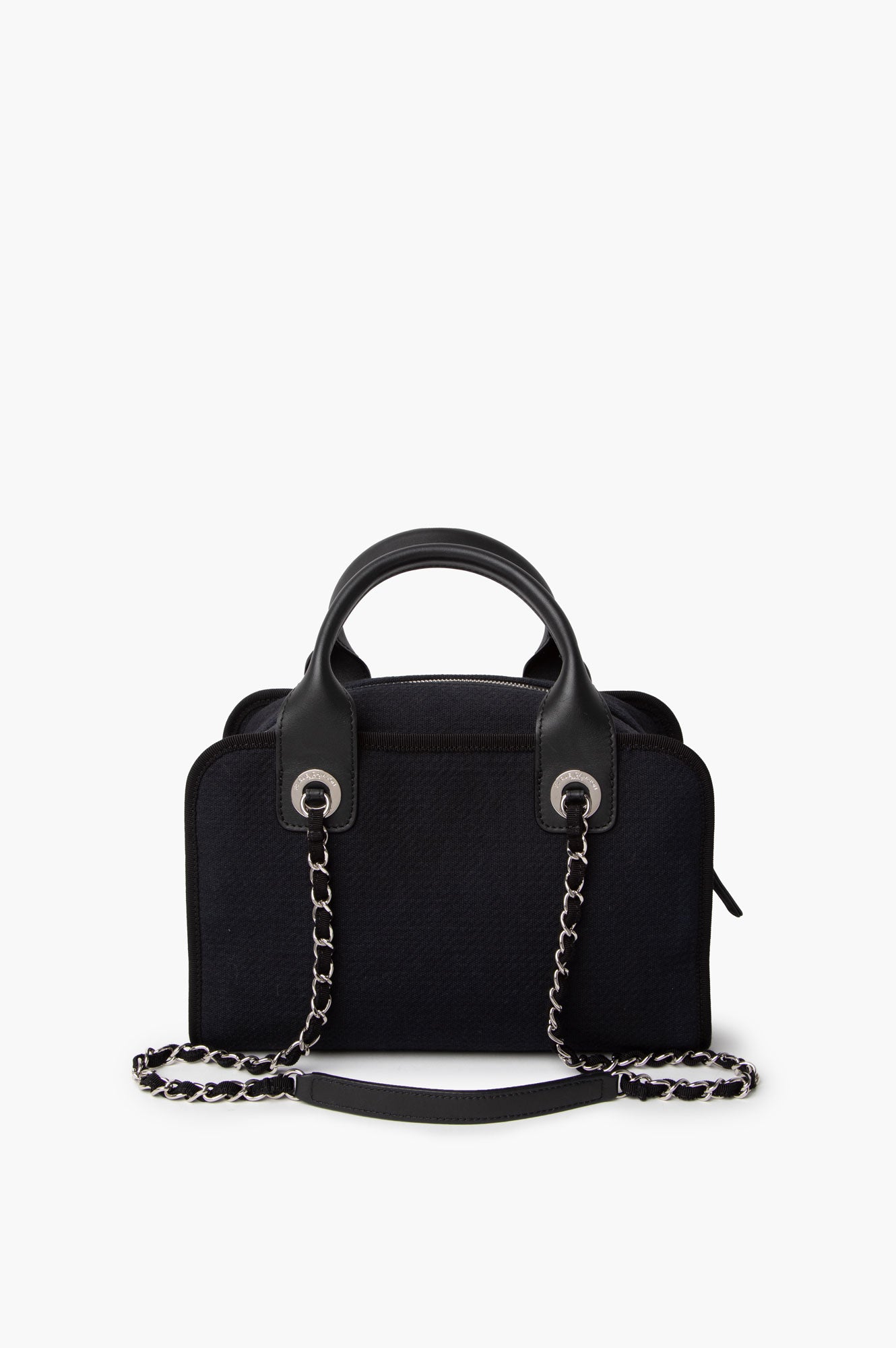Chanel Black Canvas Mini Deauville Bag