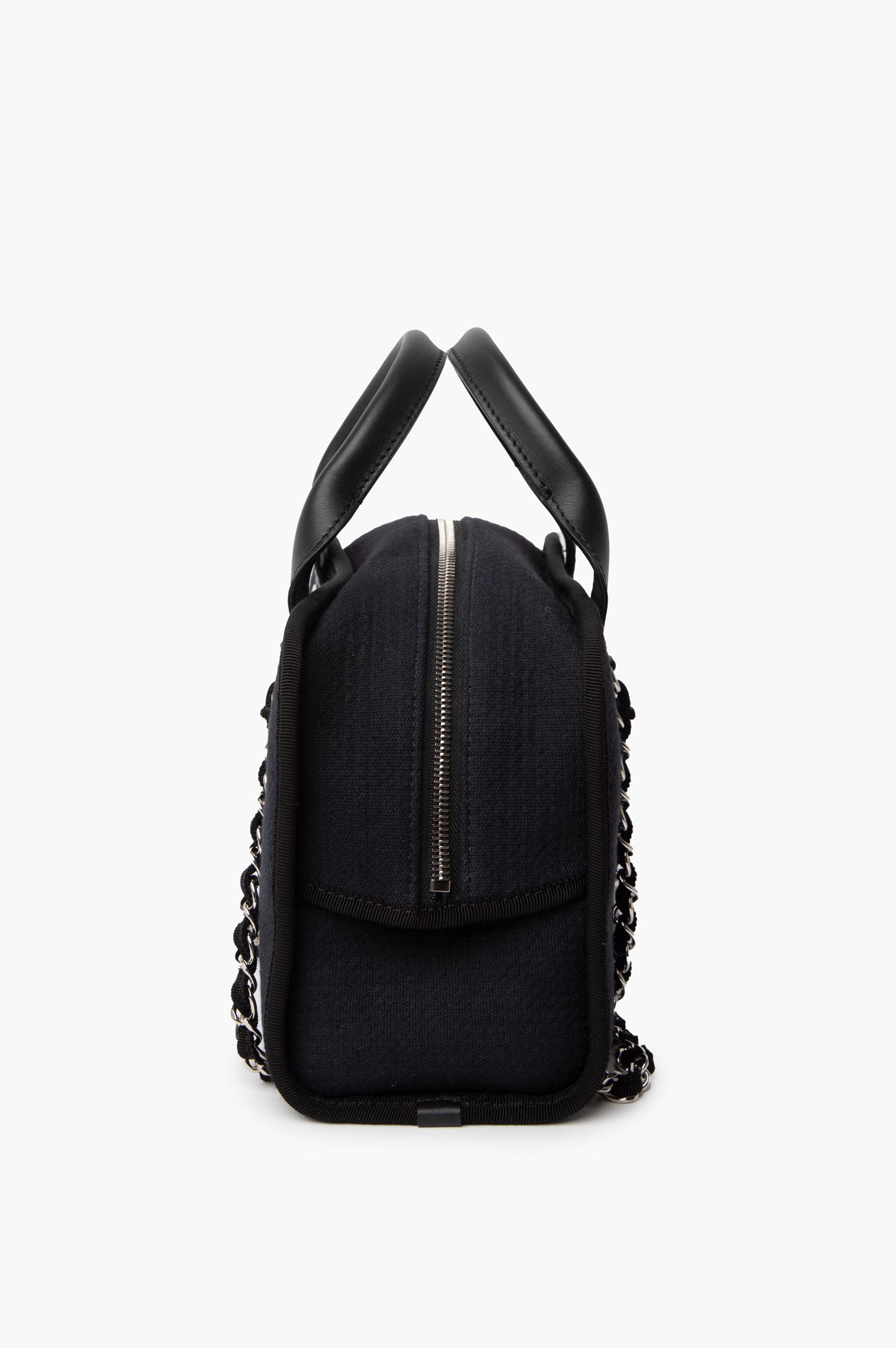 Chanel Black Canvas Mini Deauville Bag