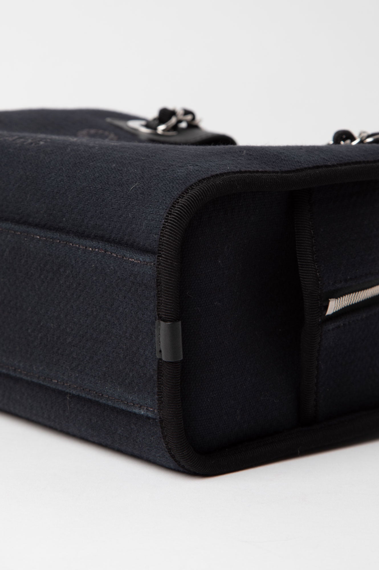 Chanel Black Canvas Mini Deauville Bag