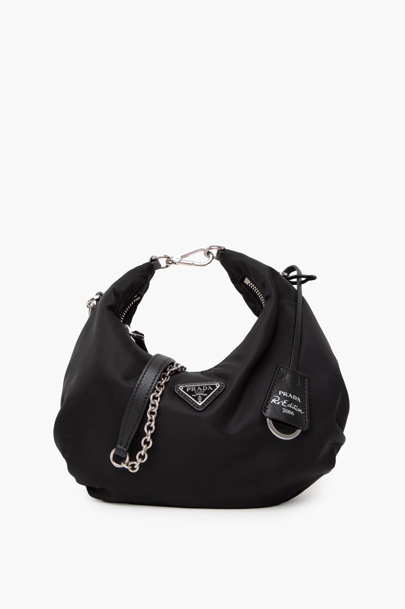 Prada Tessuto Re-edition 2006 Shoulder Bag Black