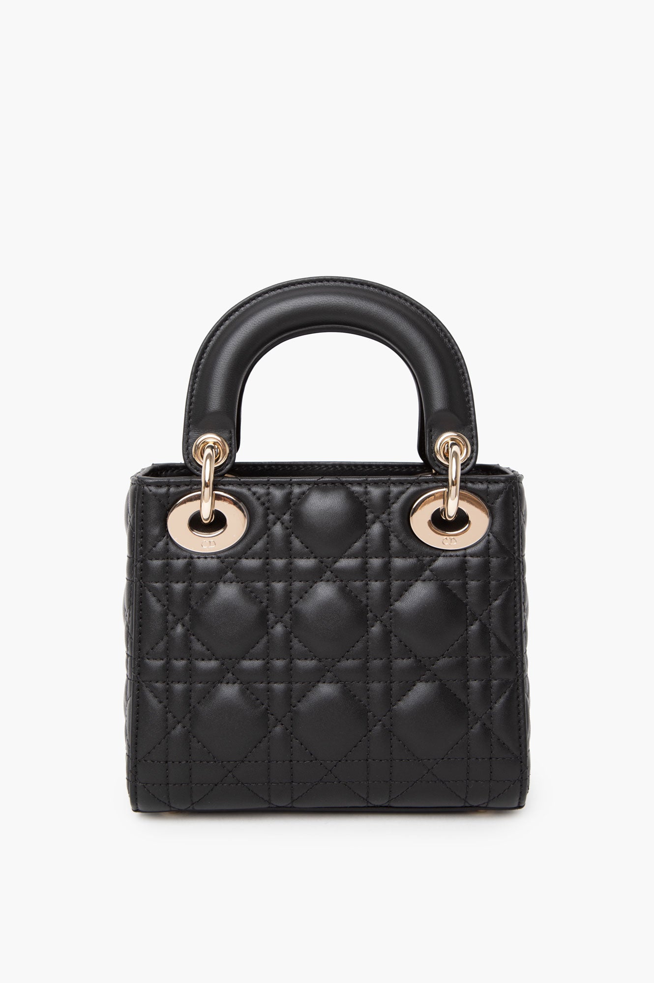 Dior Mini Lady Dior Black Cannage Lambskin Rich text editor