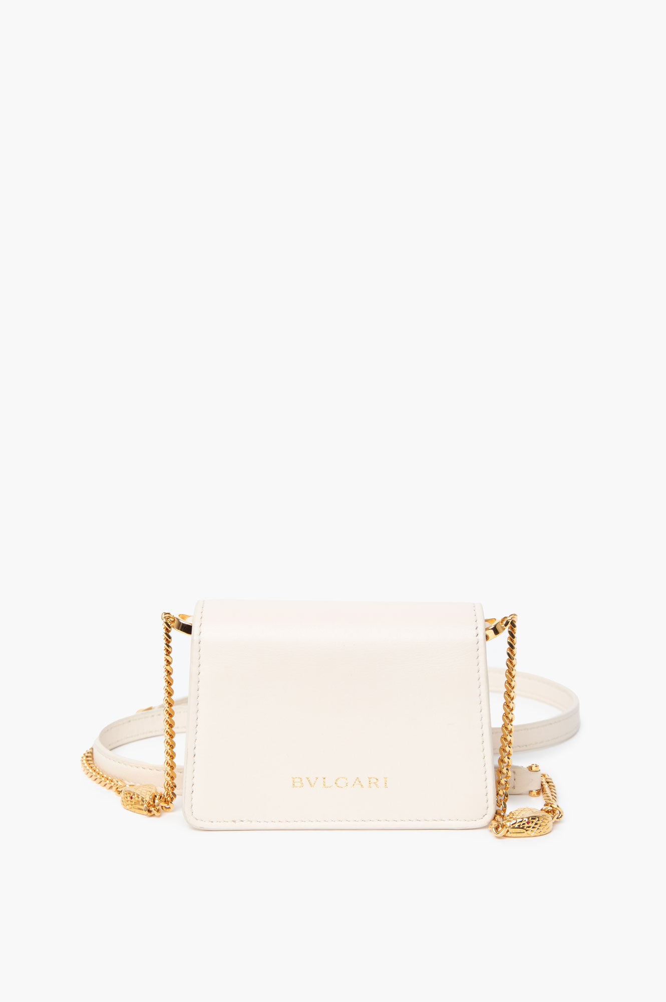 Bvlgari White Serpenti Forever Micro Bag