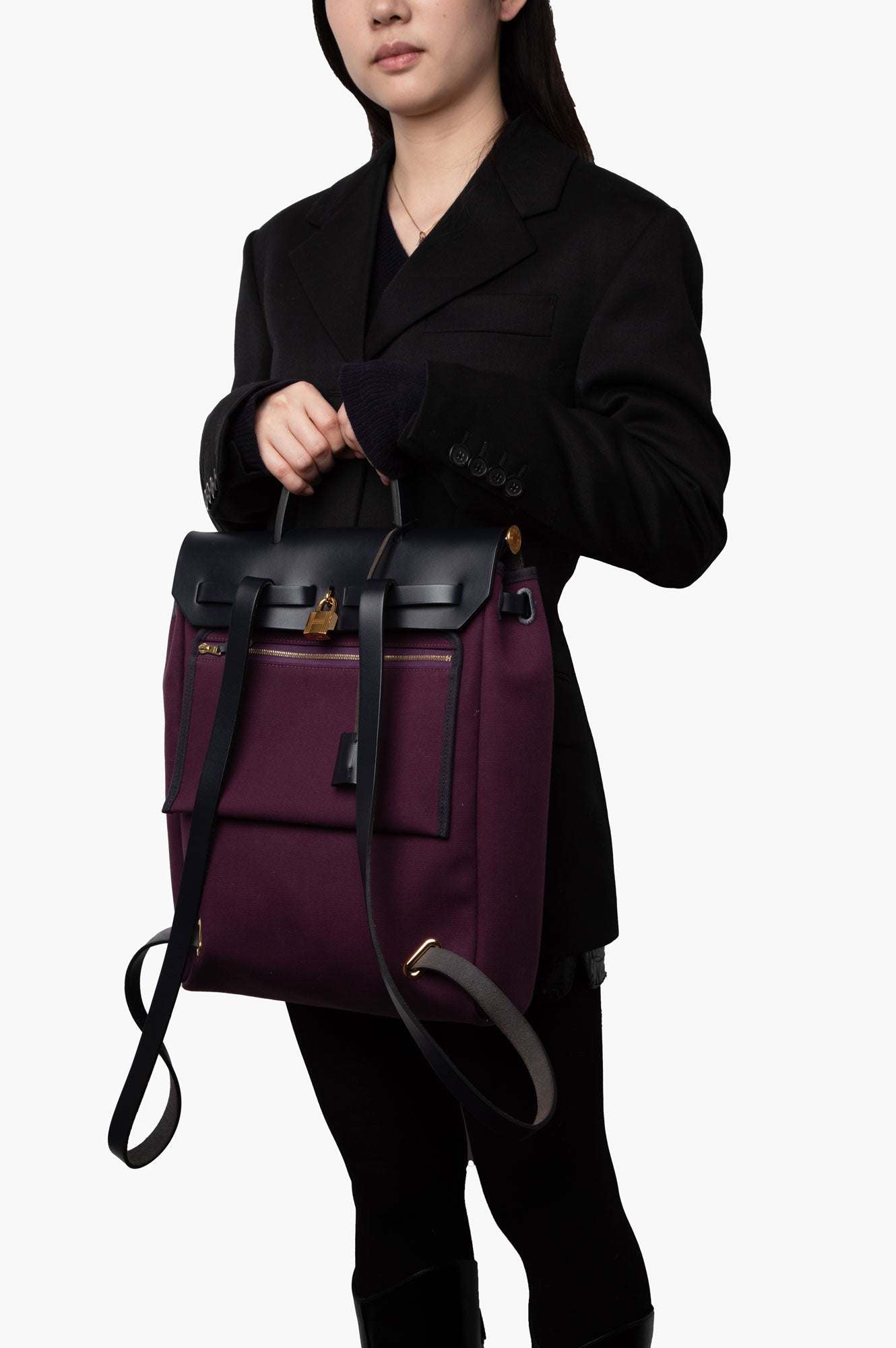 Hermes 2021 Purple Herbag Backpack