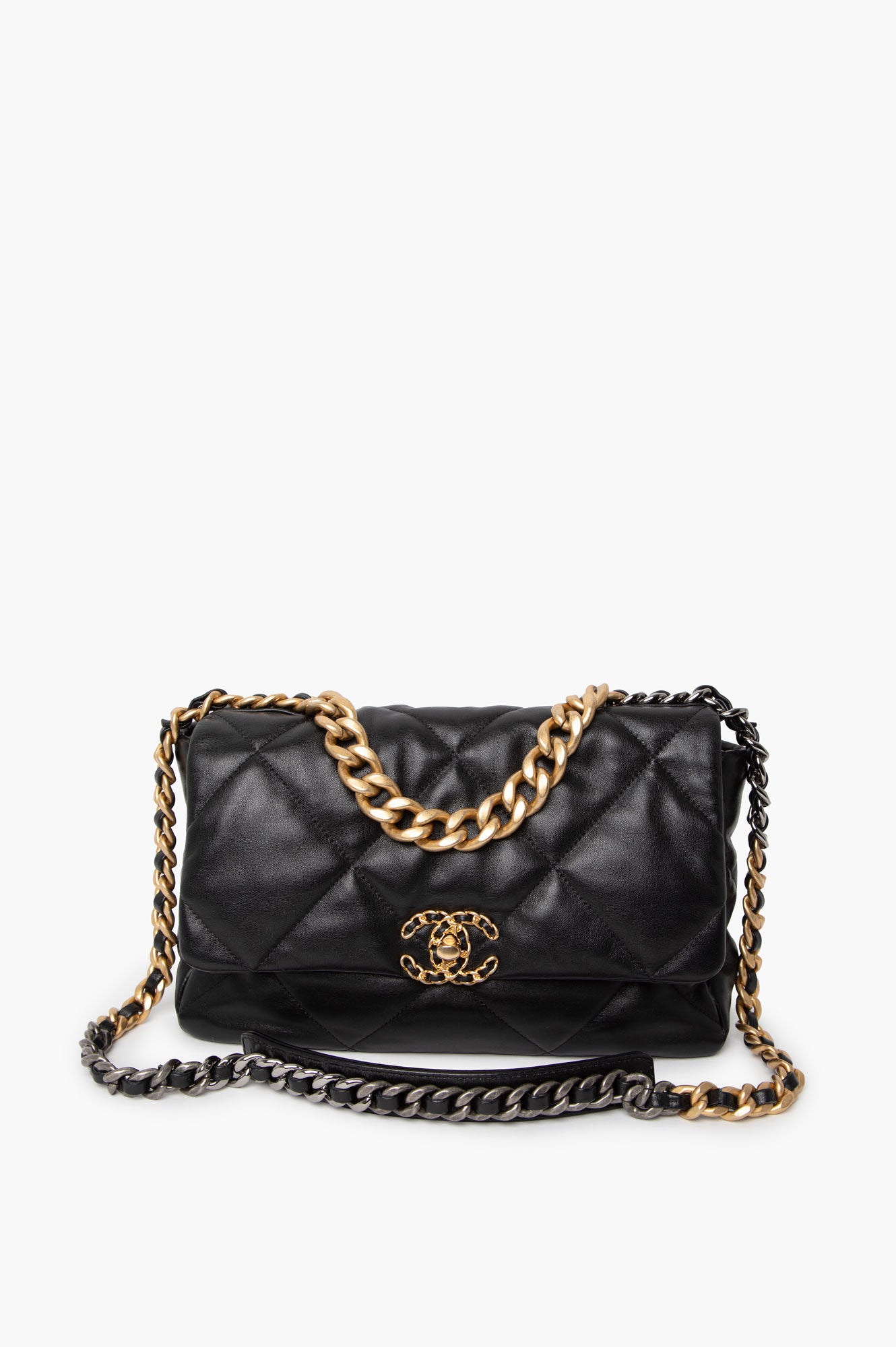 Chanel 19 Black Medium G/S Hardware