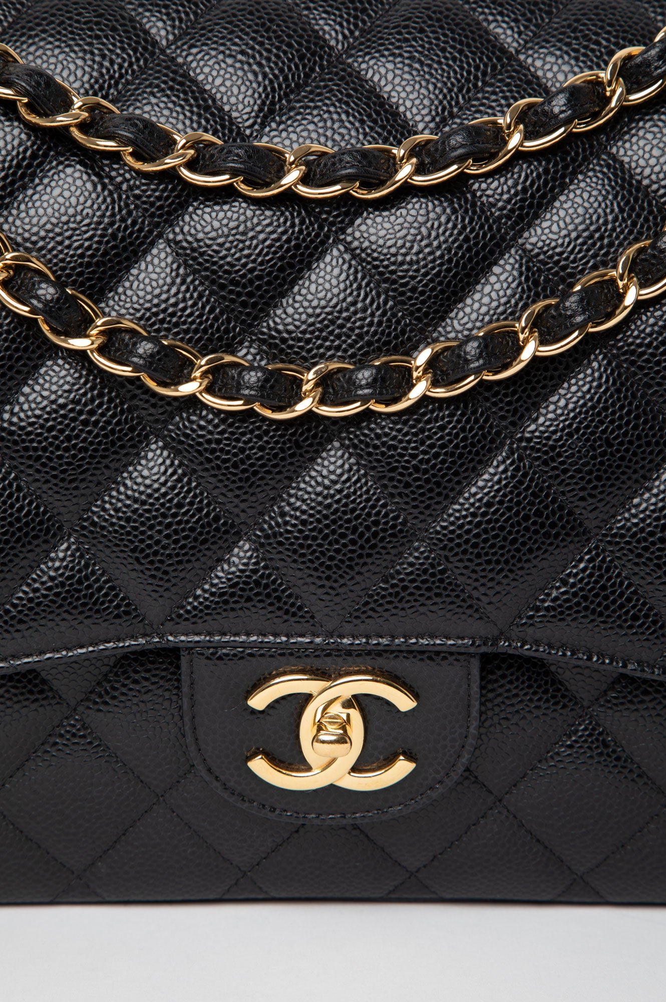 Chanel 2021 Black Caviar Maxi Classic Flap Bag