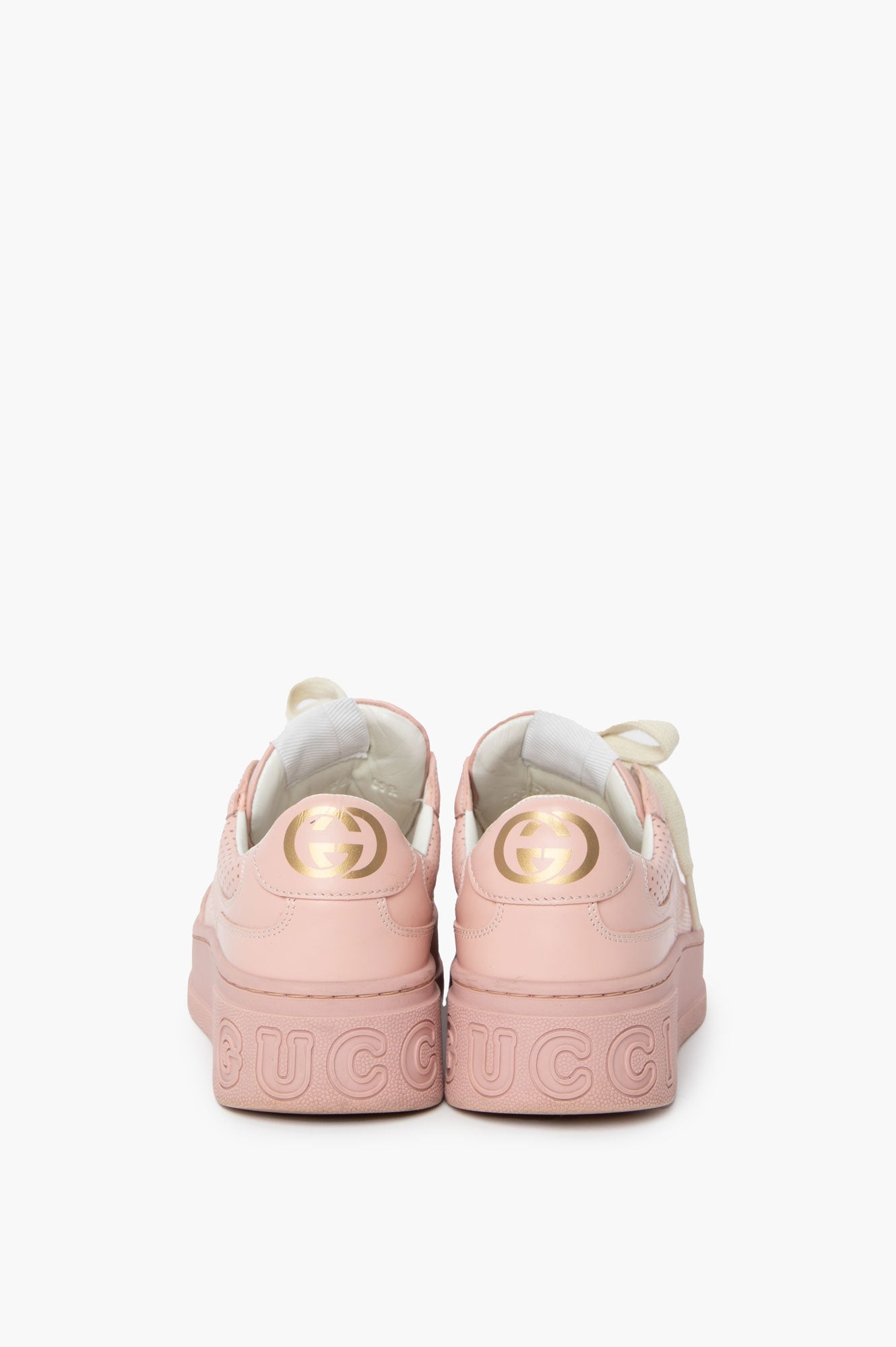 Gucci Pink GG Supreme Embossed Sneaker size 36.5
