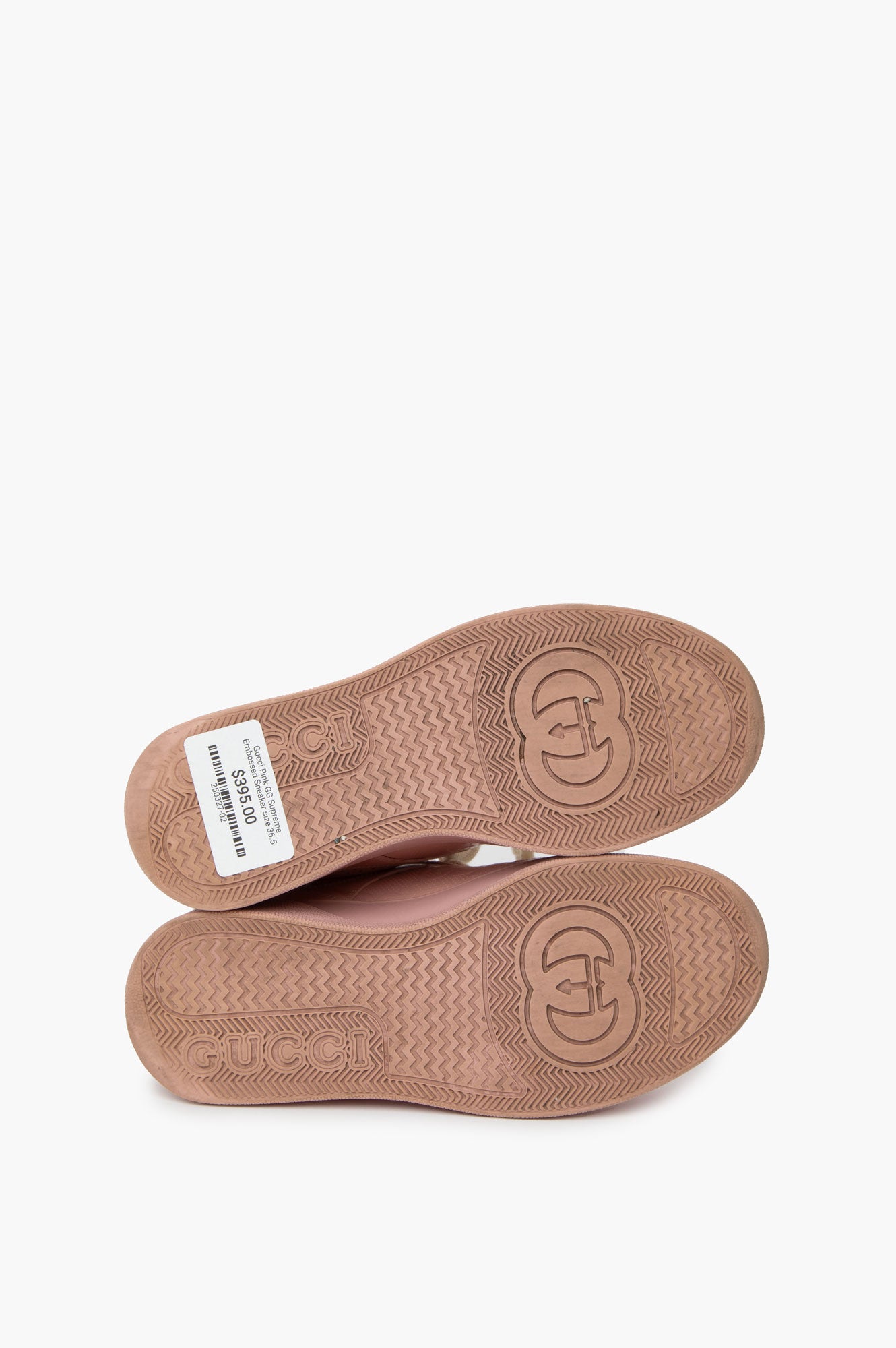 Gucci Pink GG Supreme Embossed Sneaker size 36.5