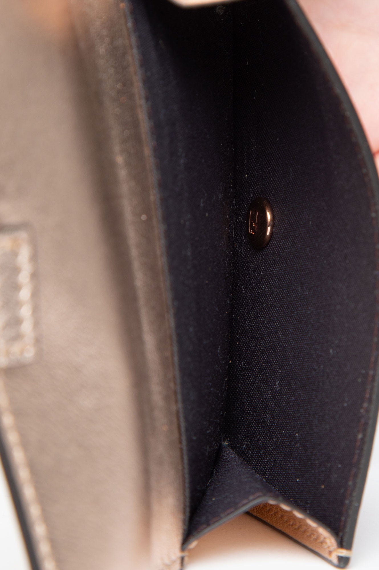 Fendi Peach Metallic Cardholder