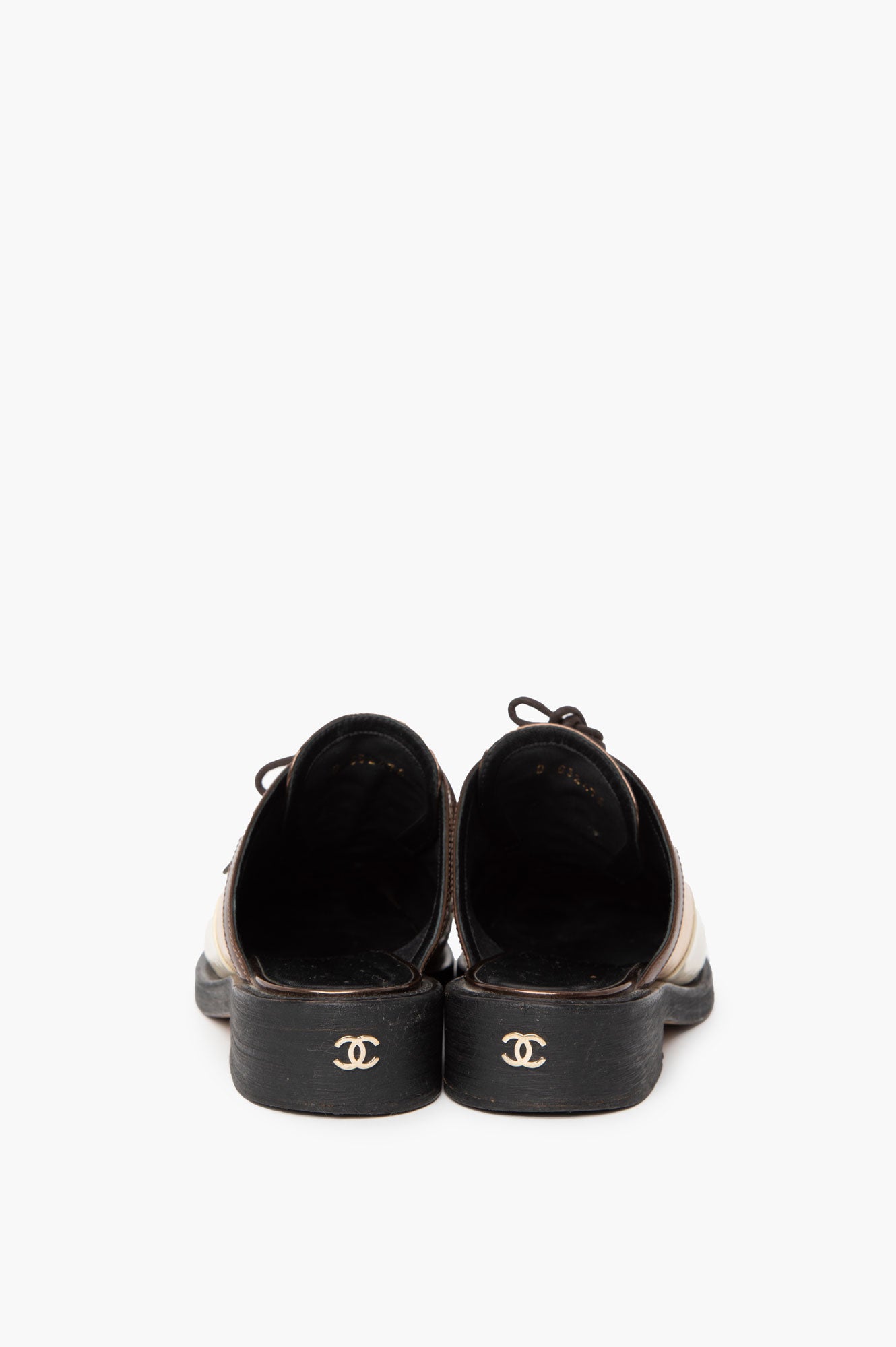 Chanel Gold Slip On Mules 37C