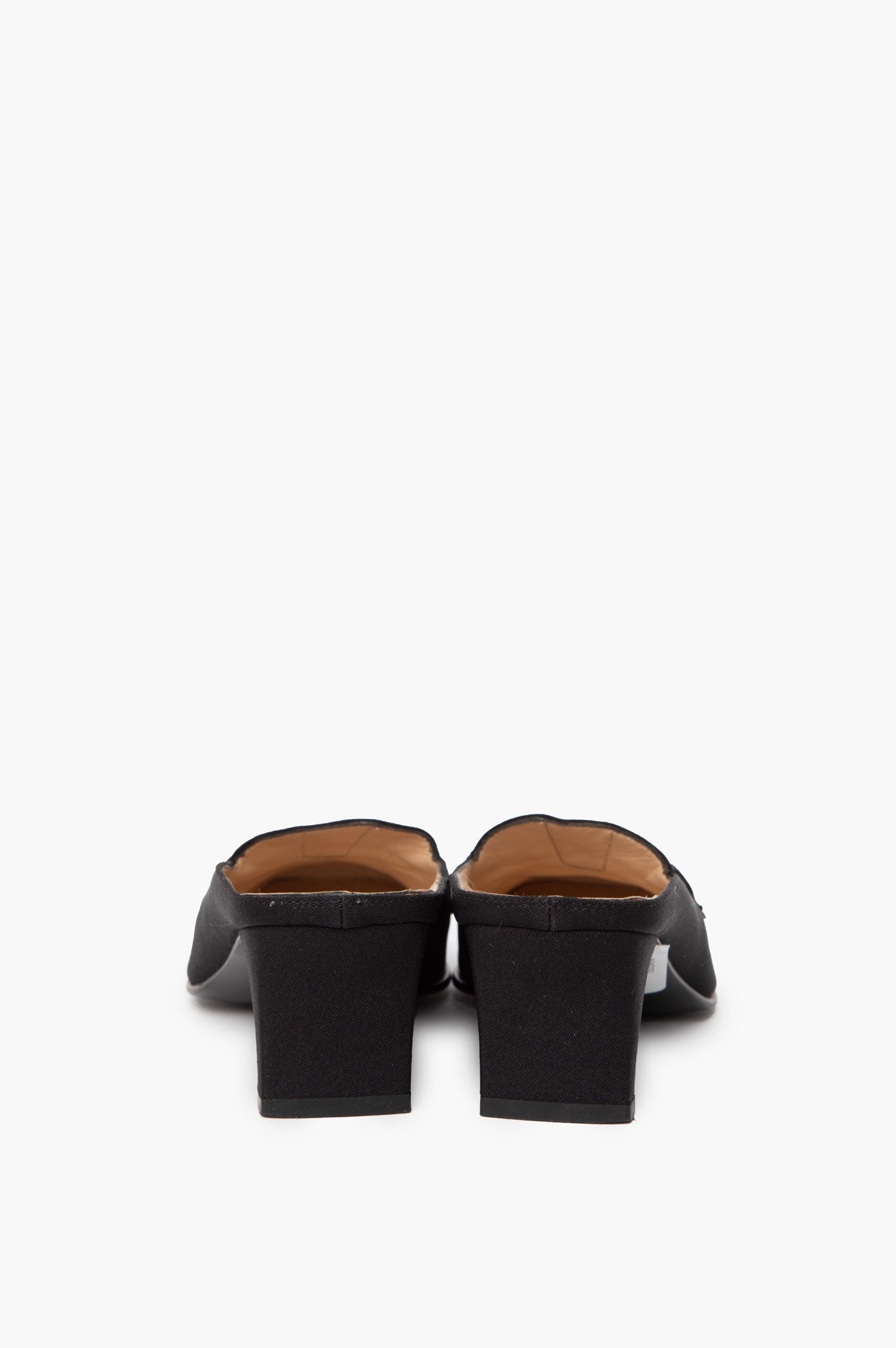 Salvatore Ferragamo Black Square Toe Pumps Size 37.5