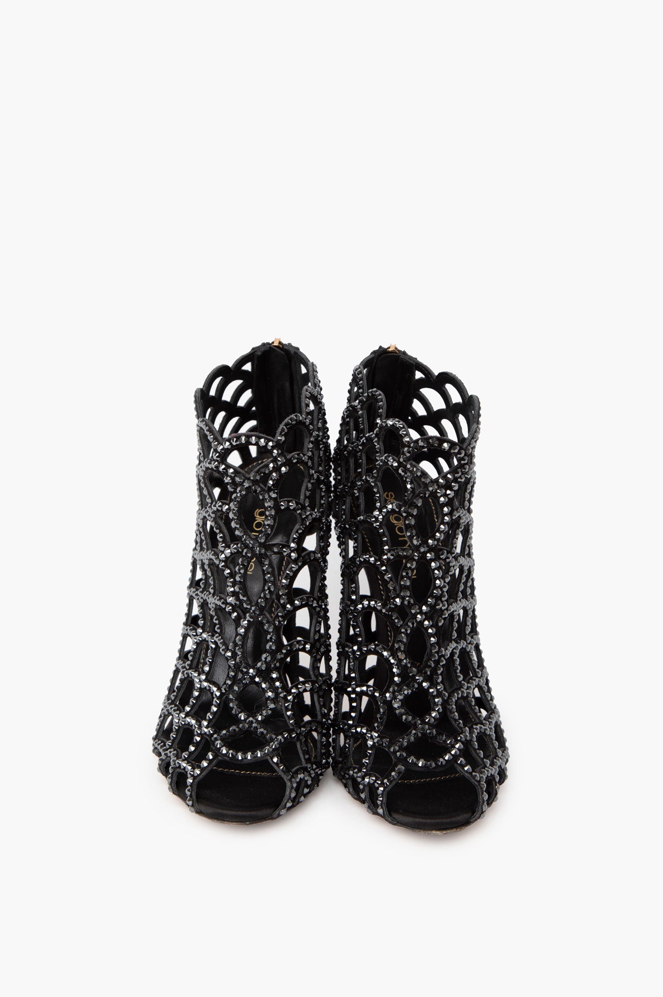 Sergio Rossi Swarovski Crystal Mermaid Shoes Size 37