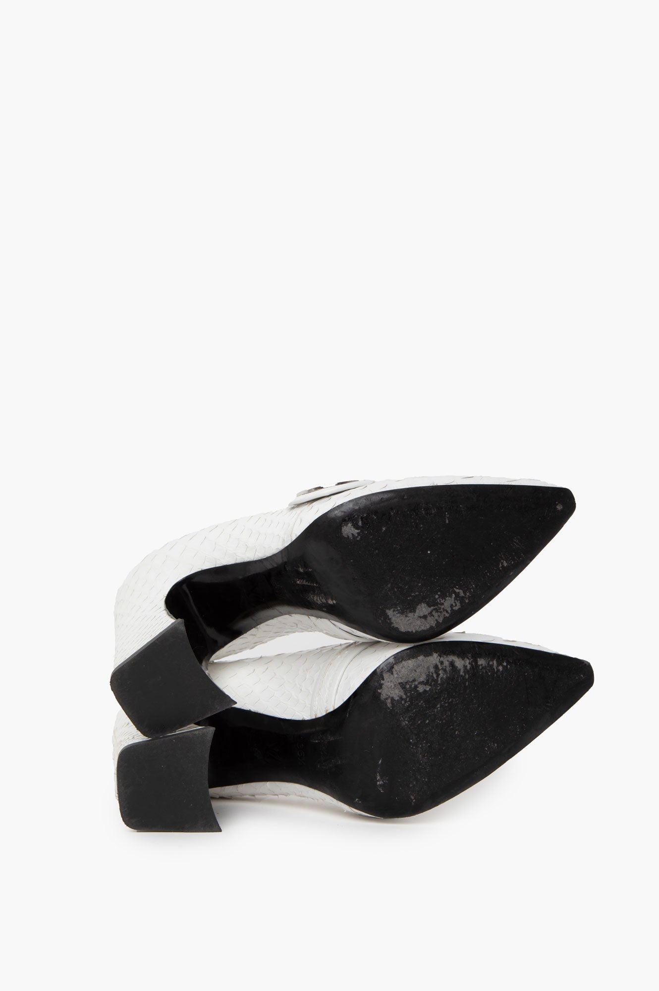 Louis Vuitton Royal Python Leather Pumps White Size 36.5