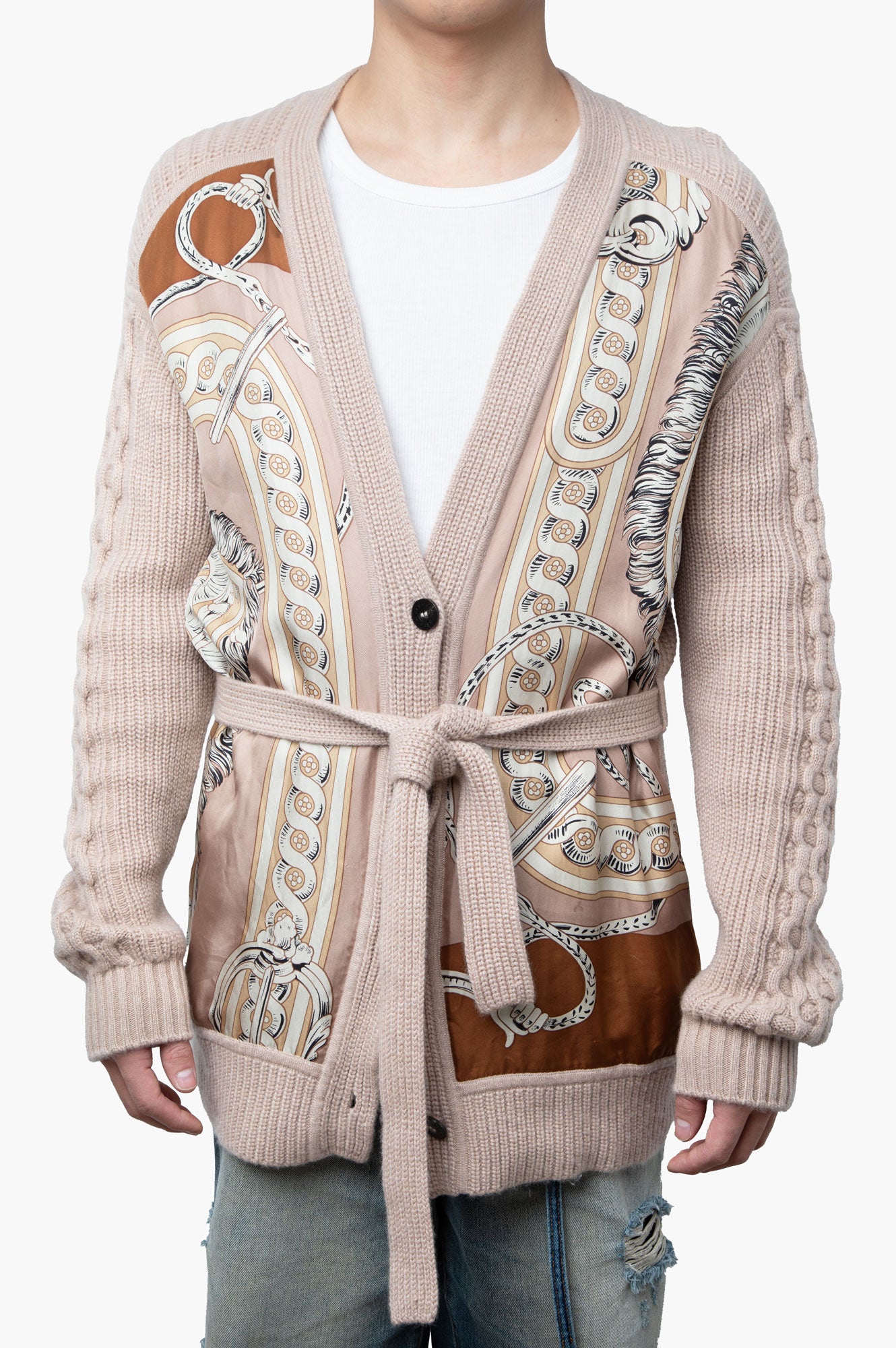 Hermes Cashmere Printed Sweater Size M Mens