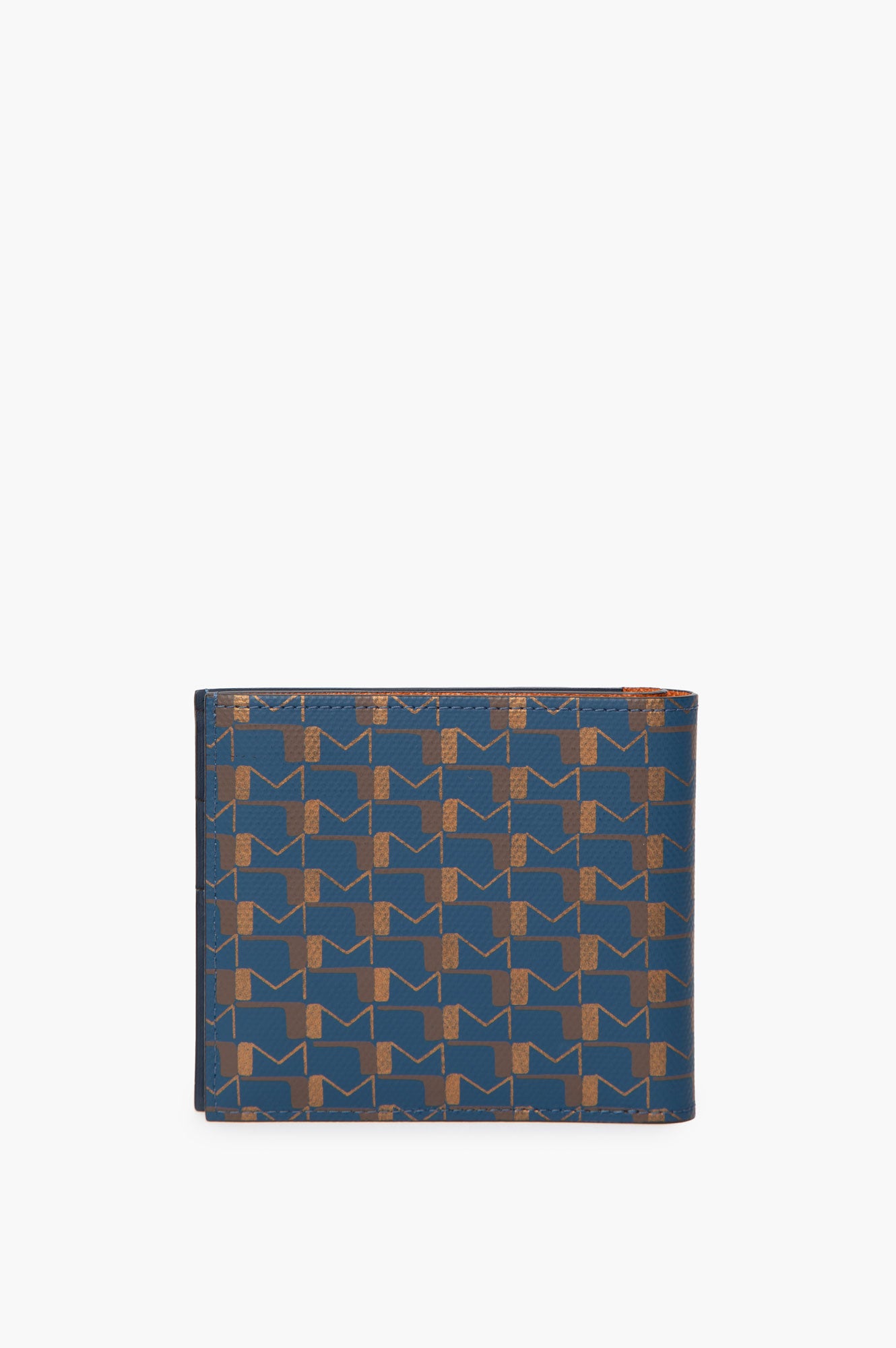 Moynat Blue Canvas Fold Wallet